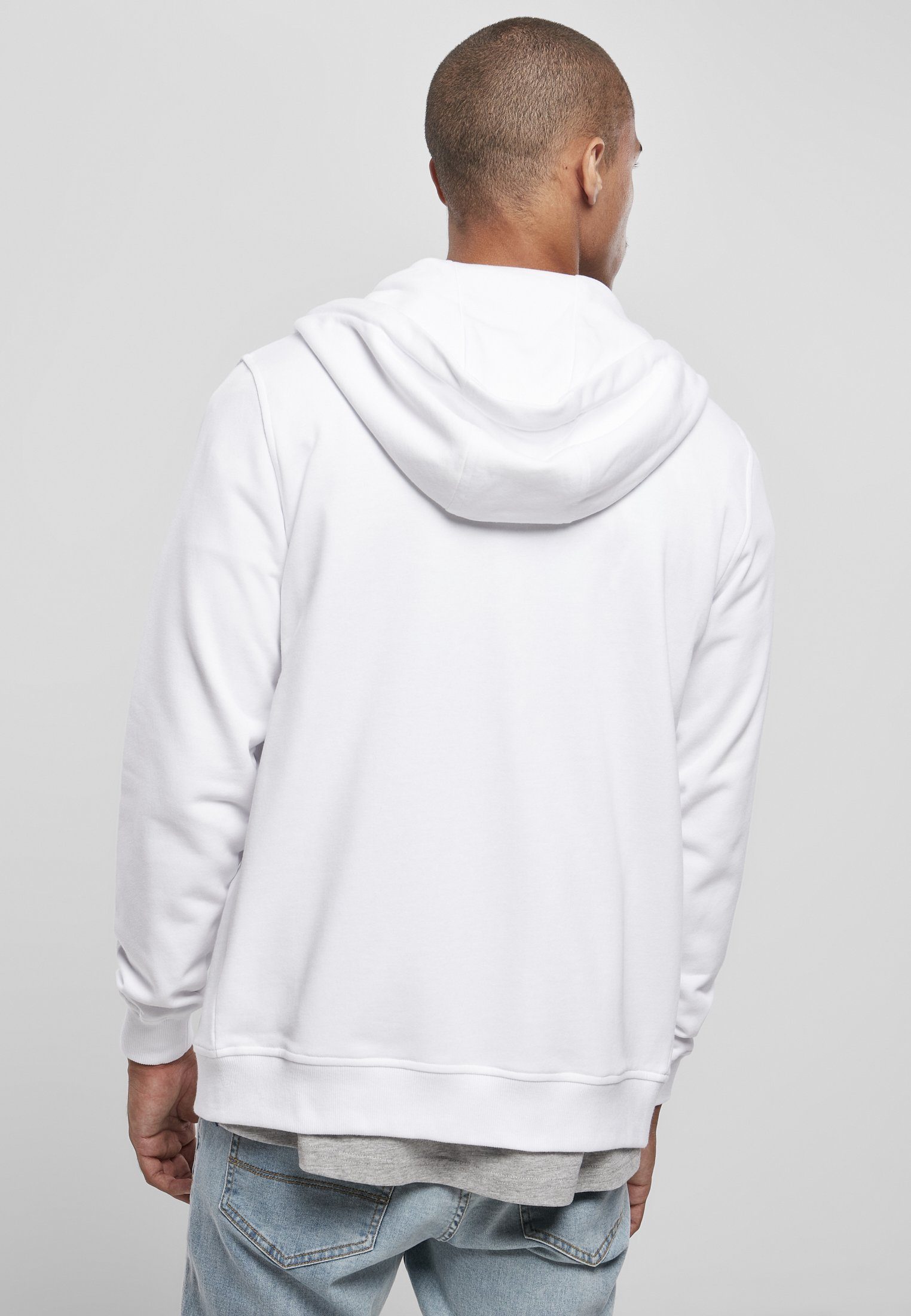 white CLASSICS Hoody Terry Zip URBAN Basic Sweatjacke Herren (1-tlg)