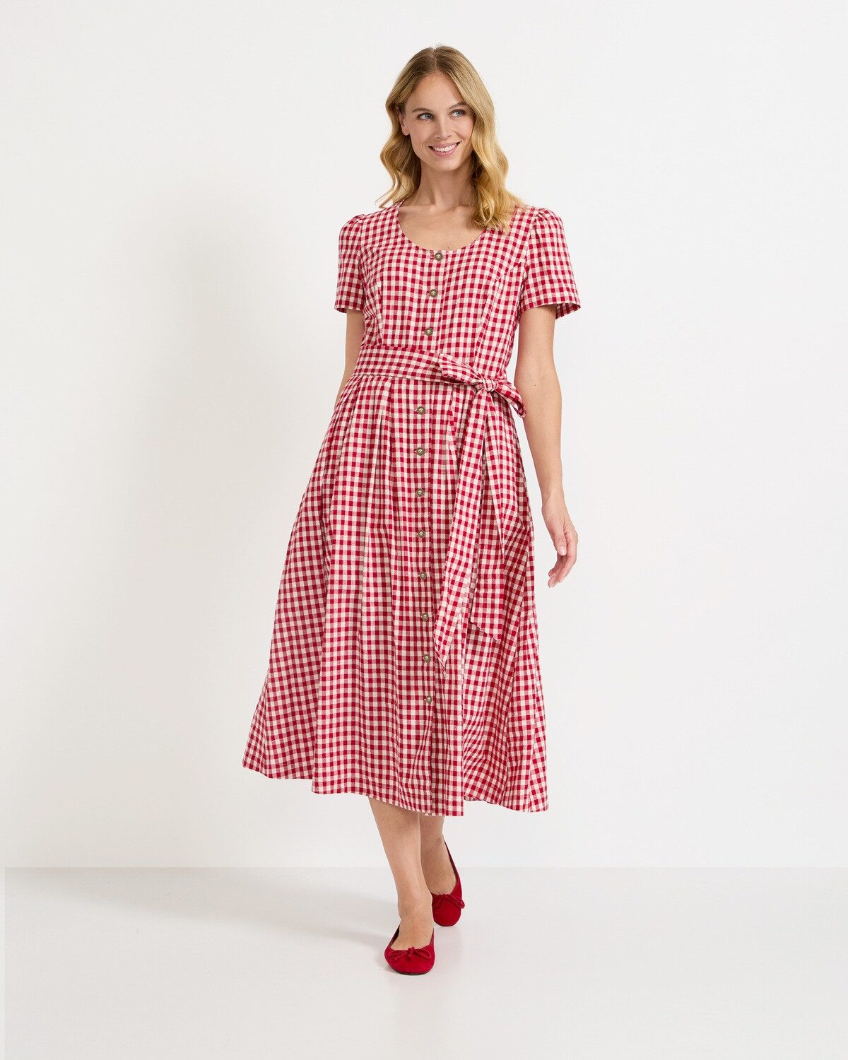 Luis Steindl Trachtenkleid Vichykaro-Leinenkleid – Bild 4 von 5