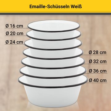 Krüger Schüssel, Emaille, (Set, 3-tlg), 20, 24 und 28 cm