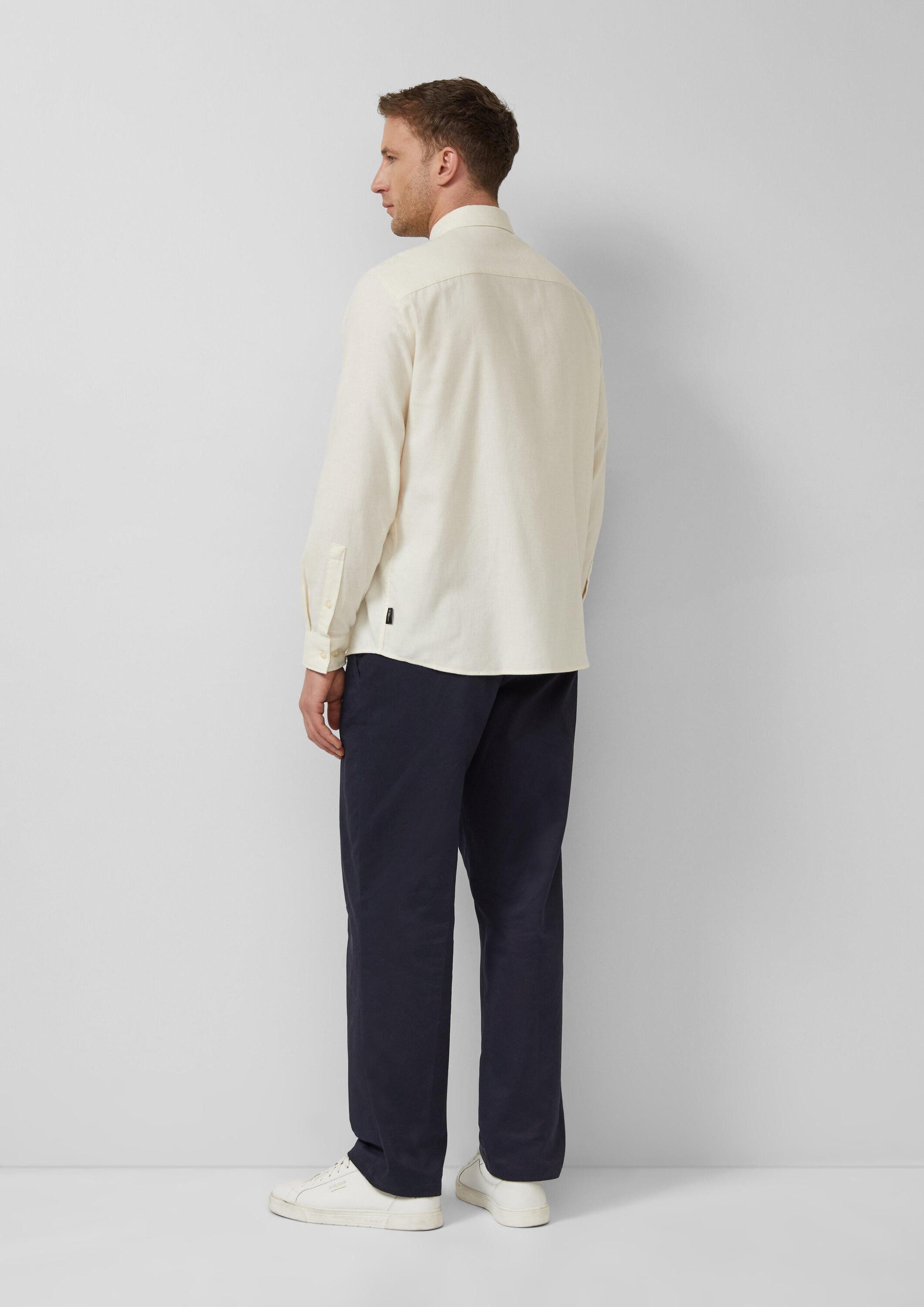 s.Oliver Langarmhemd Hemd Regular Fit: Hemd aus feinem Baumwollflanell