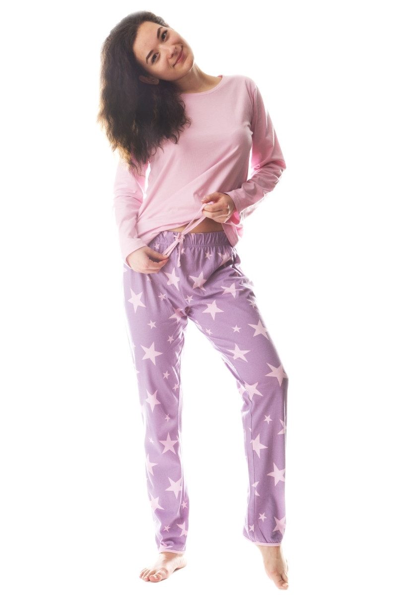 Consult-Tex Pyjama Damen Pyjama Schlafanzug SUN4 (Spar-Set, 2 tlg., 1 Set) aus reiner Baumwolle-Jersey