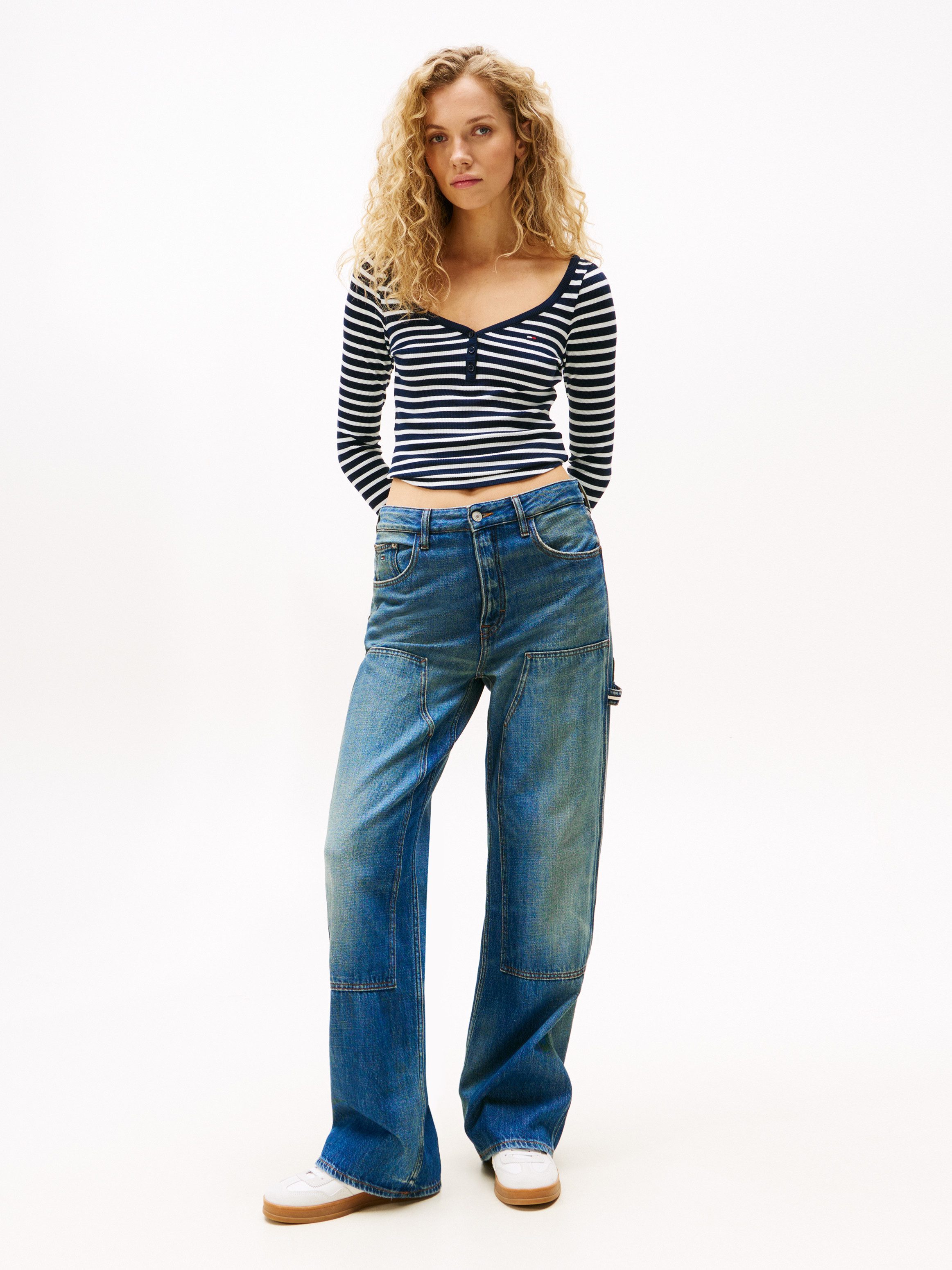 Tommy Jeans Langarmshirt TJW SLIM HENLEY günstig online kaufen