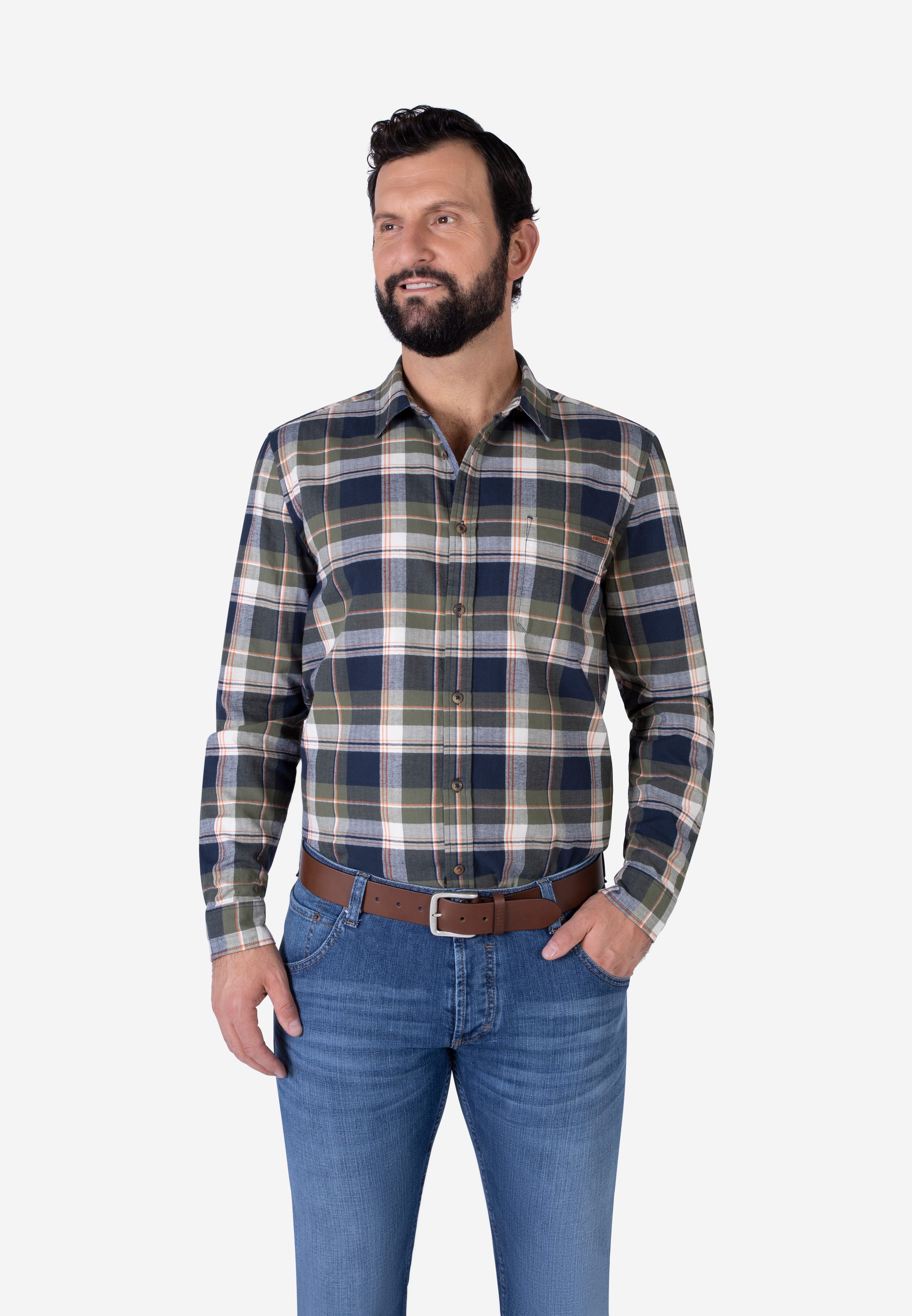 MUSTANG Ledergürtel Klassische Dornschließe in leichter Used-Optik, 4 cm