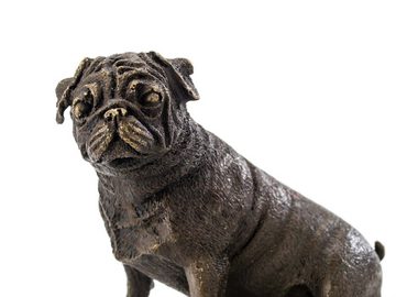 Aubaho Skulptur Bronzefigur Bulldogge Hund Dogge Skulptur Bronze Bronzeskulptur antik