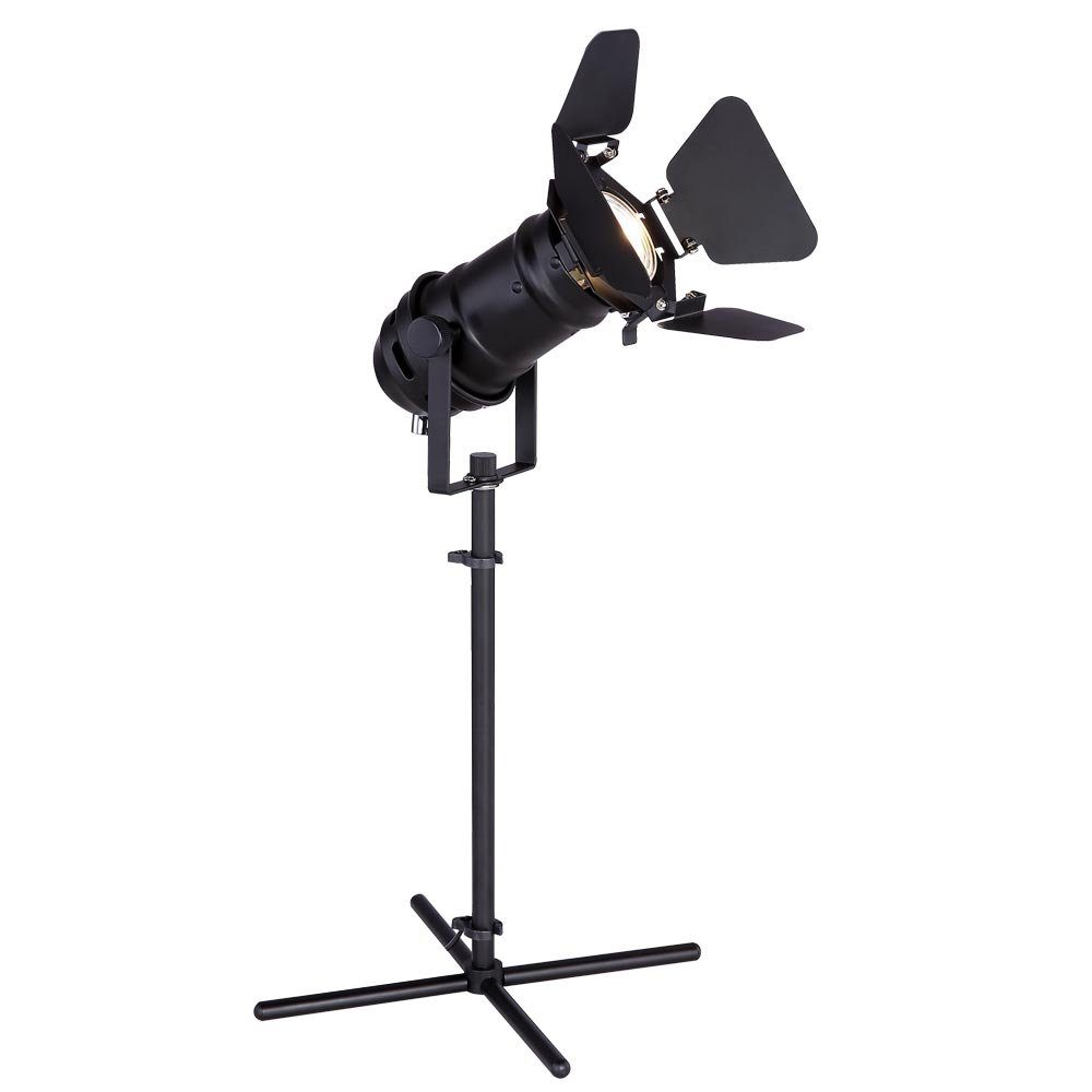 GLOBO LIGHTING Schreibtischlampe, Leuchtmittel nicht inklusive, Tischlampe Tischleuchte Filmstrahler beweglich Beistelllampe H 48,5 cm