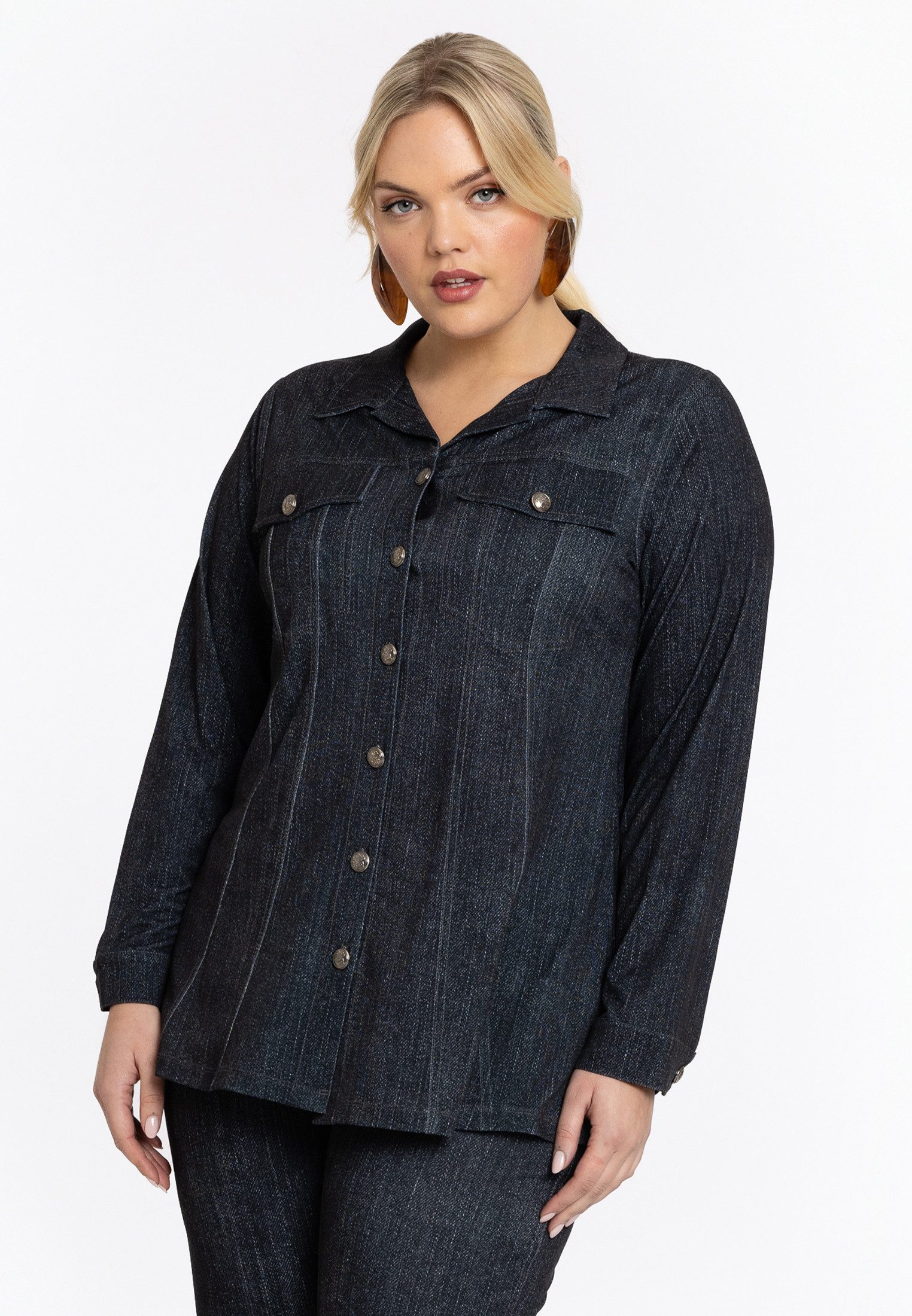 YOEK Blusentop Damen Bluse mit Langarm