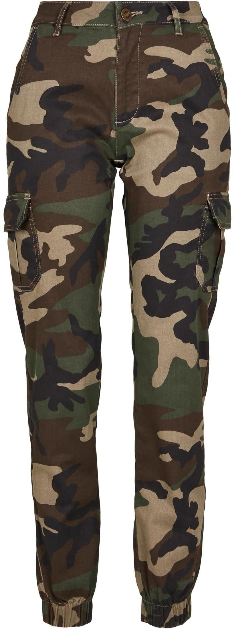 Urban Classics Ladies Hosen HIGH WAIST CAMO CARGO günstig online kaufen