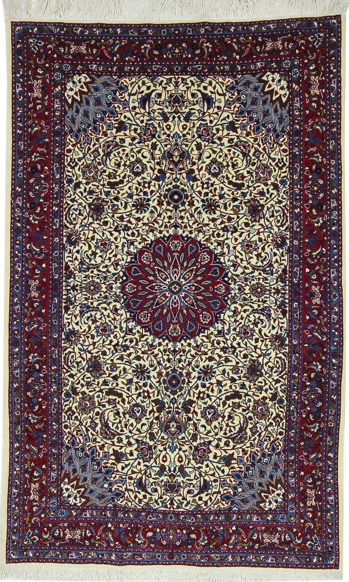 Orientteppich Isfahan Ghiasabad 129x208 Handgeknüpfter Orientteppich, Nain Trading, rechteckig, Höhe: 8 mm