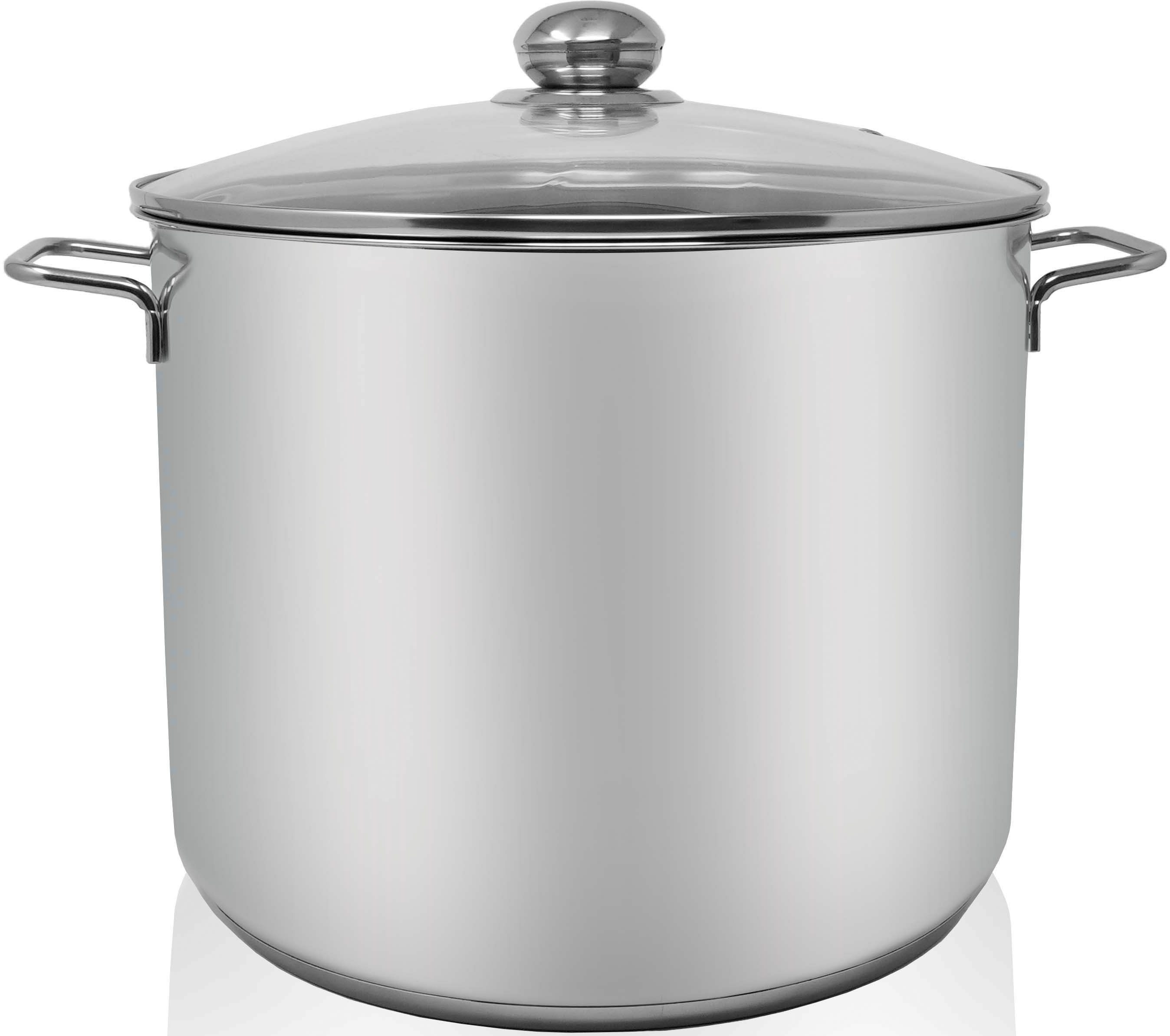 Karl Krüger Kochtopf Topf, Edelstahl, 17 Liter, Größe 30 cm, (1-tlg)