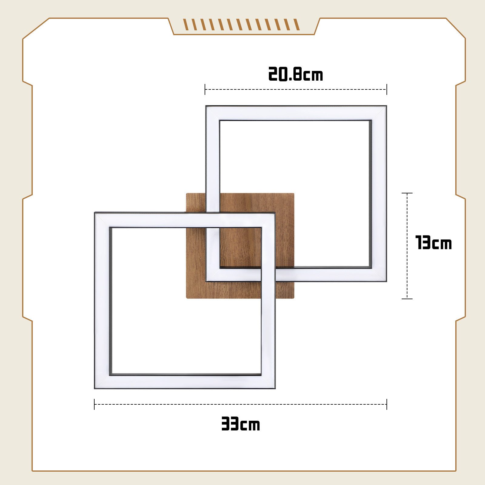 ZMH LED Deckenleuchte Whonzimmer Modern 2 günstig online kaufen
