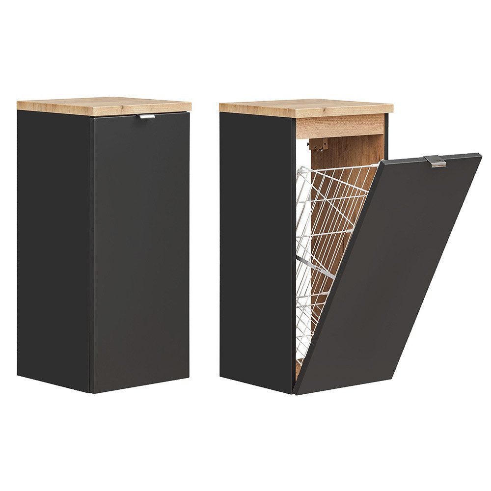 Lomadox Badmöbel-Set TOSKANA-BLACK-56, (Spar-Set, 4-St), 80cm günstig online kaufen