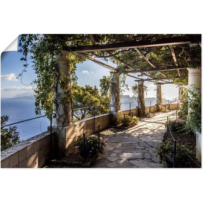 Artland Wandbild Garten der Villa San Michele auf Capri Gebäude (1 St) als Alubild Leinwandbild Wandaufkleber oder Poster in versch. Größen