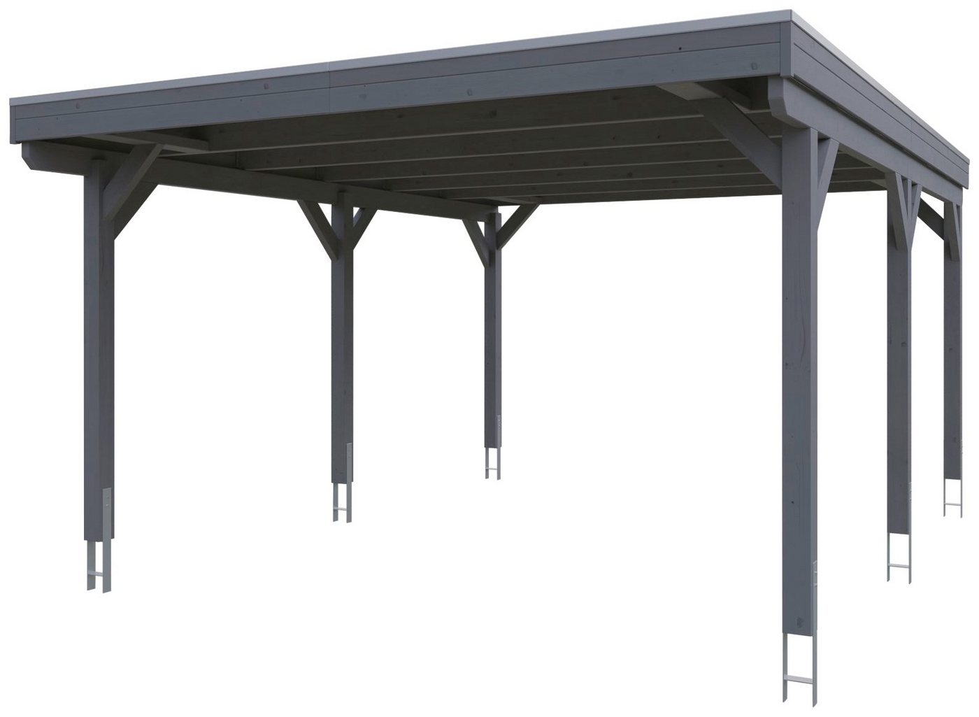 Thumbnail - Skanholz Einzelcarport Grunewald, BxT: 427x554 cm, 395 cm Einfahrtshöhe, mit EPDM-Dach