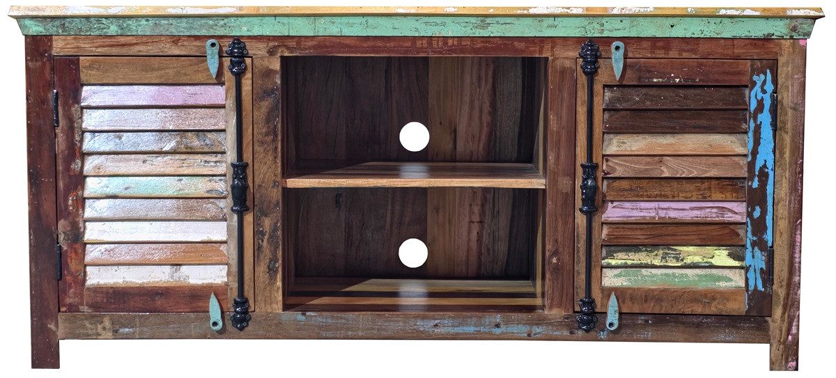 Main Möbel TV-Board TV Board 152x69cm 'Hawkins' recyceltes Altholz mehrfarbig lackiert