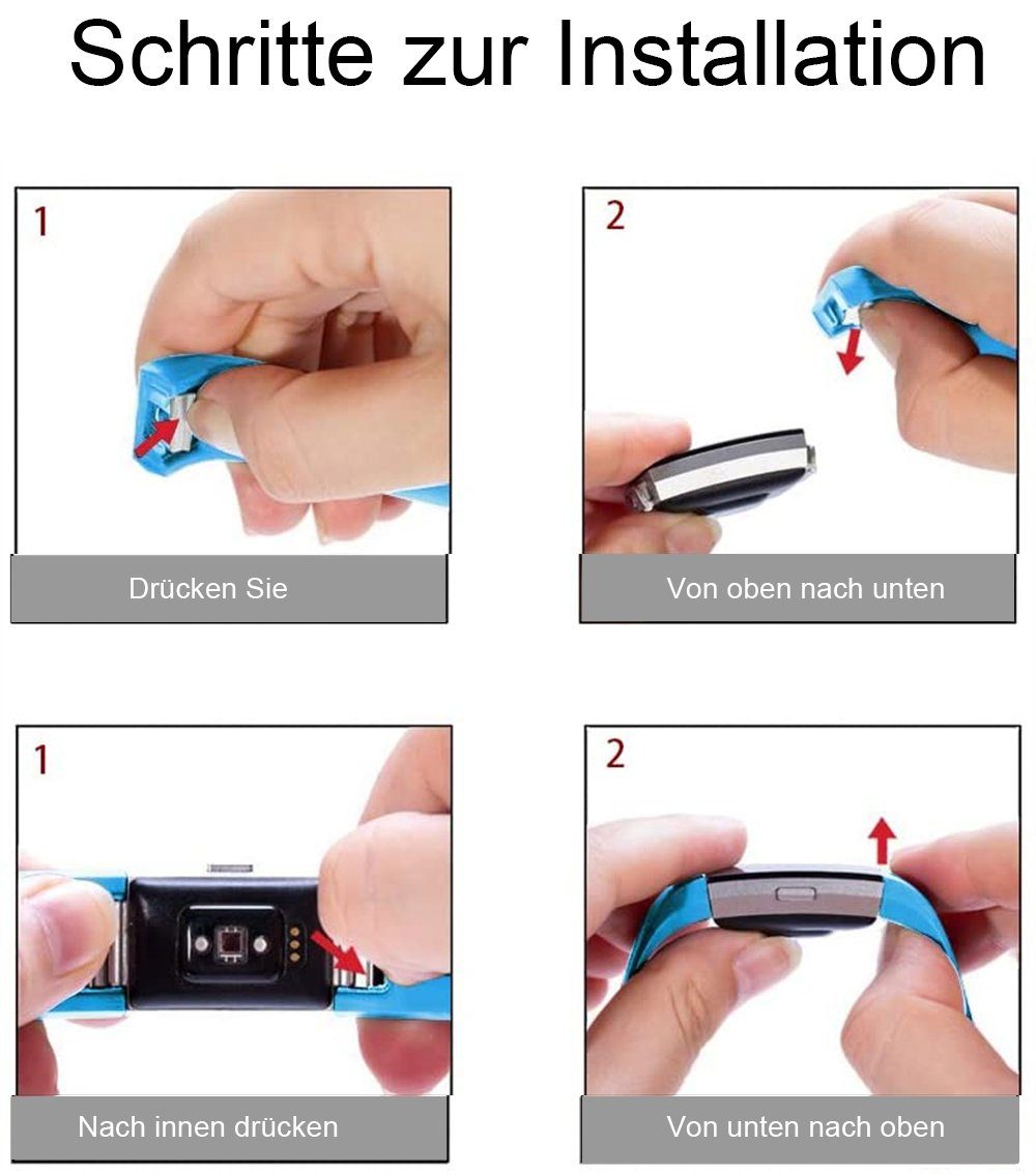 ELEKIN Smartwatch-Armband Ersatzbänder, kompatibel & Classic mit Himmelblau Fitbit 2, Charge Special