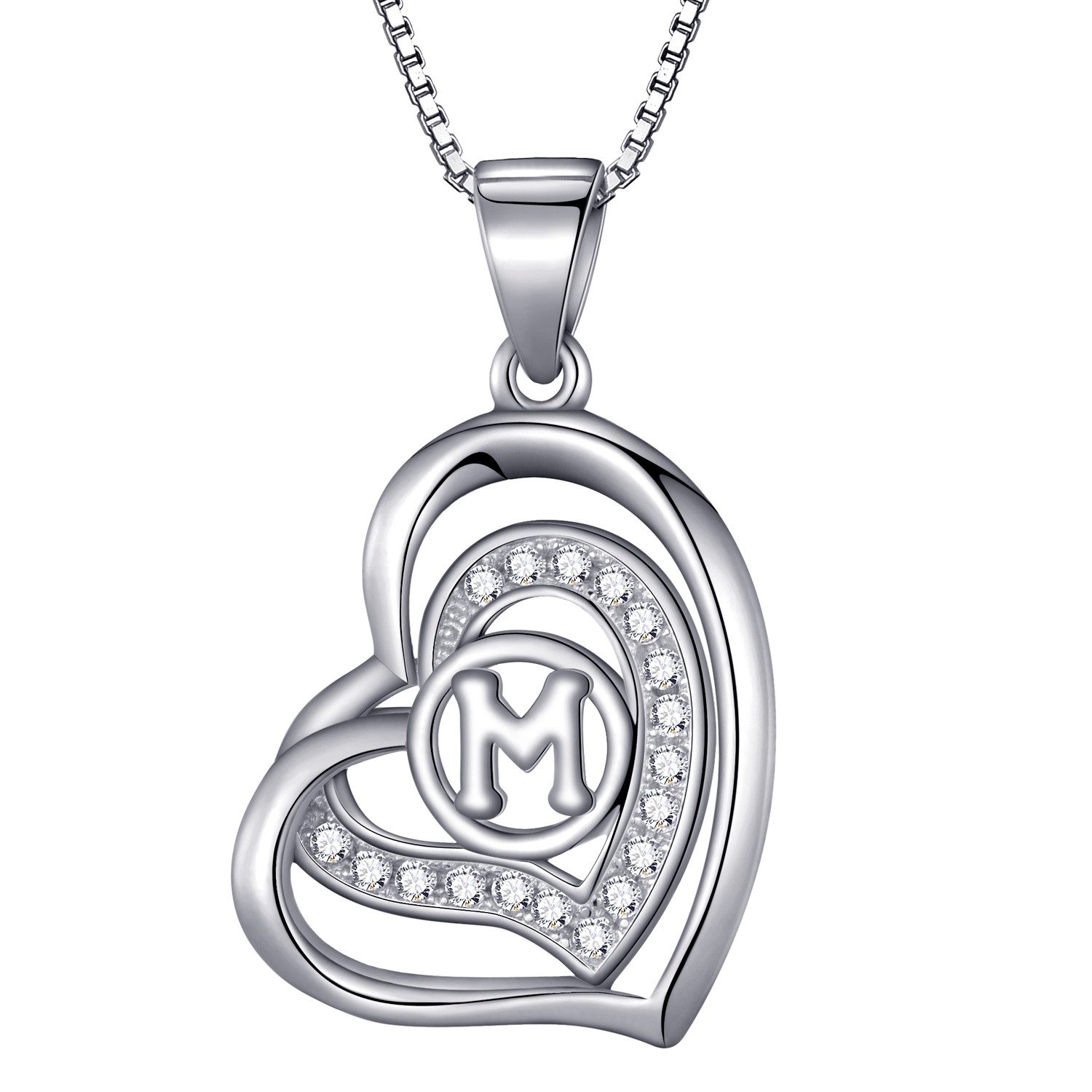 Morella Kette mit Anhänger Buchstabenkette Halskette (1-tlg), Zirkoniasteine