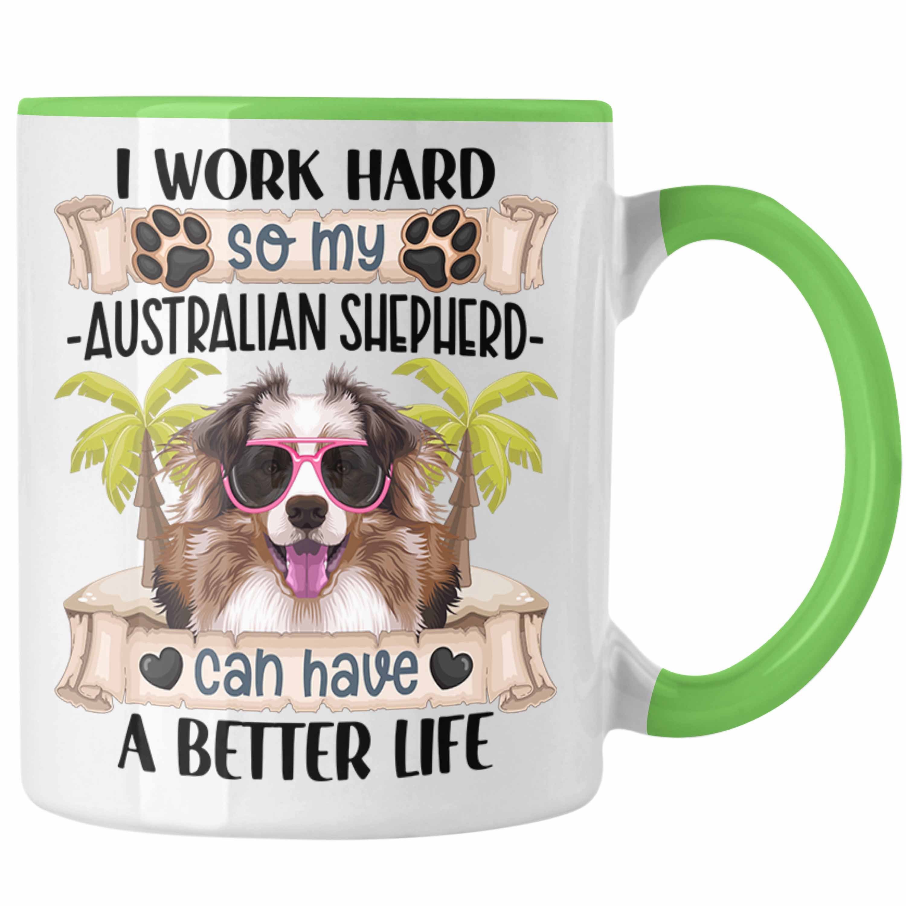 Australian Trendation Besitzer Spruch Tasse Tasse Grün Shepherd Lustiger Geschenkid Geschenk