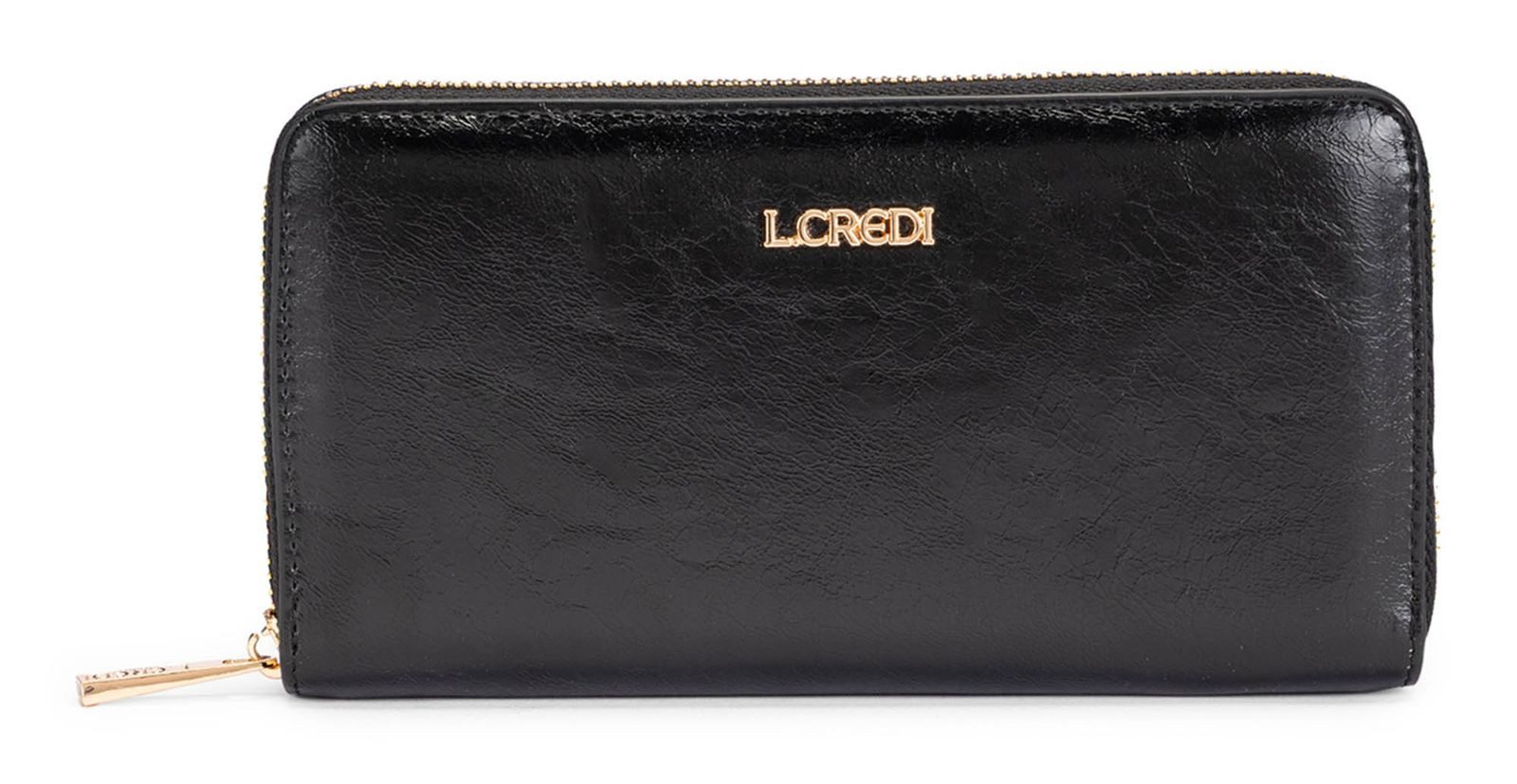 L. CREDI Geldbörse Zip Around Wallet, mit RFID-Blocker Schutz