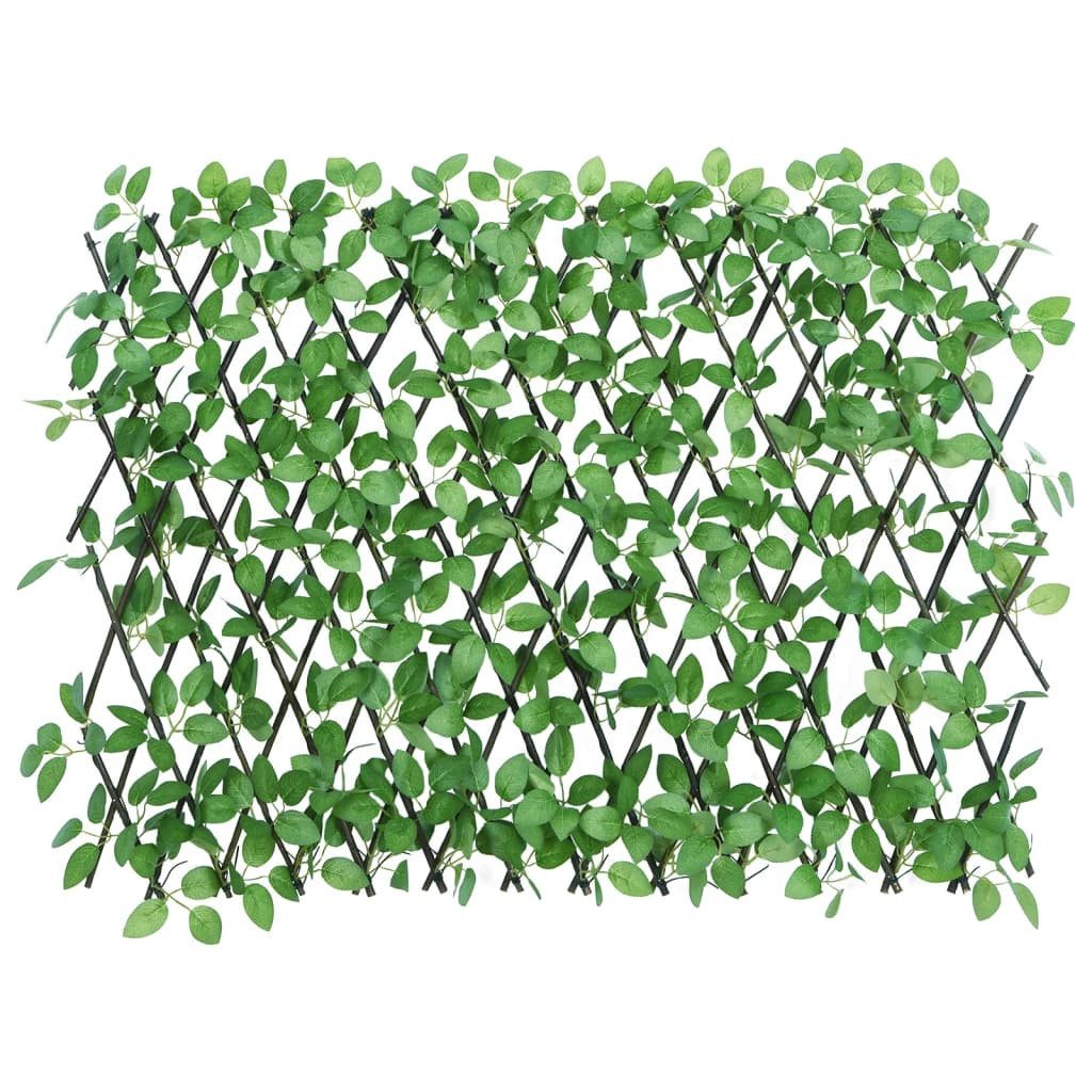 vidaXL Gartenzaun Rankgitter mit Künstlichem Efeu Erweiterbar Grün 180x65 cm, (1-St)