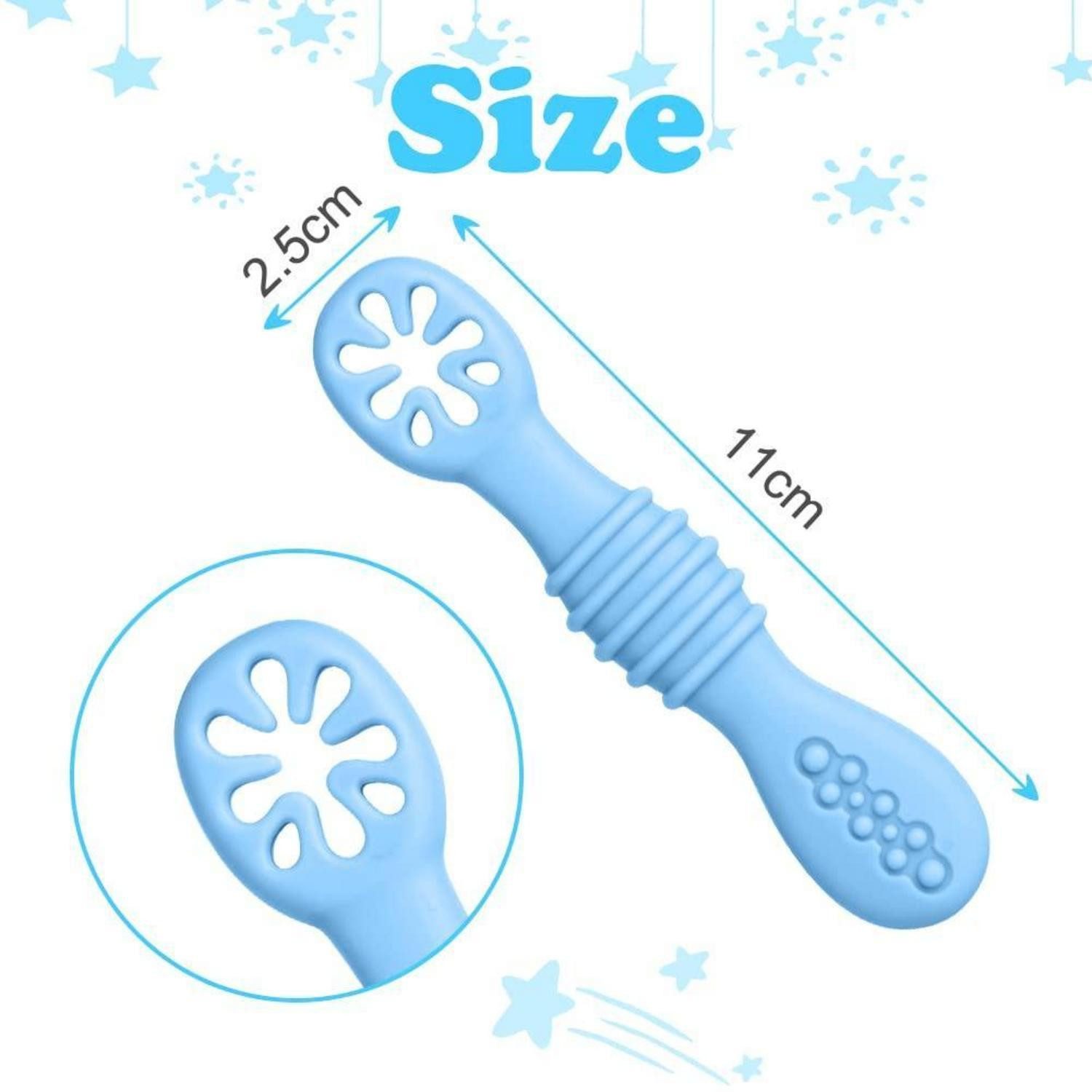 LuxusKollektion Kinderbesteck Lernlöffel Baby Silikon Esslöffel BPAfrei 4 6 4pcs Mehrfarbigstil 5 – Bild 2 von 5