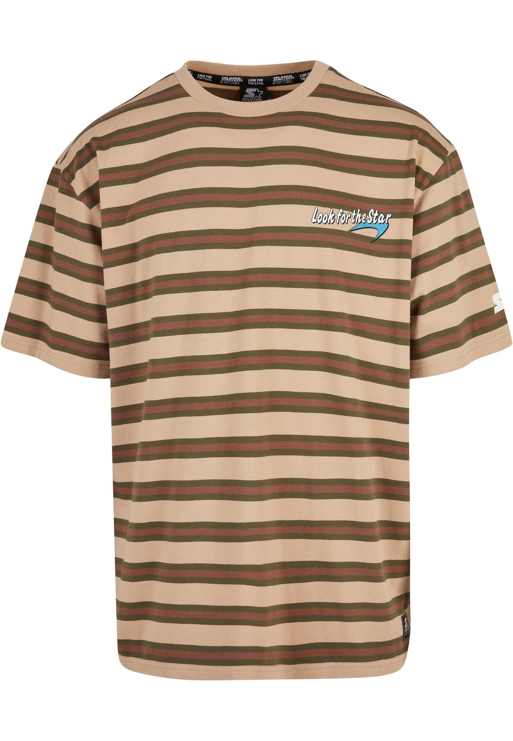Starter Black Label T-Shirt for Oversize unionbeige/darkolive/bark Striped Look Starter (1-tlg) the Herren Tee Star