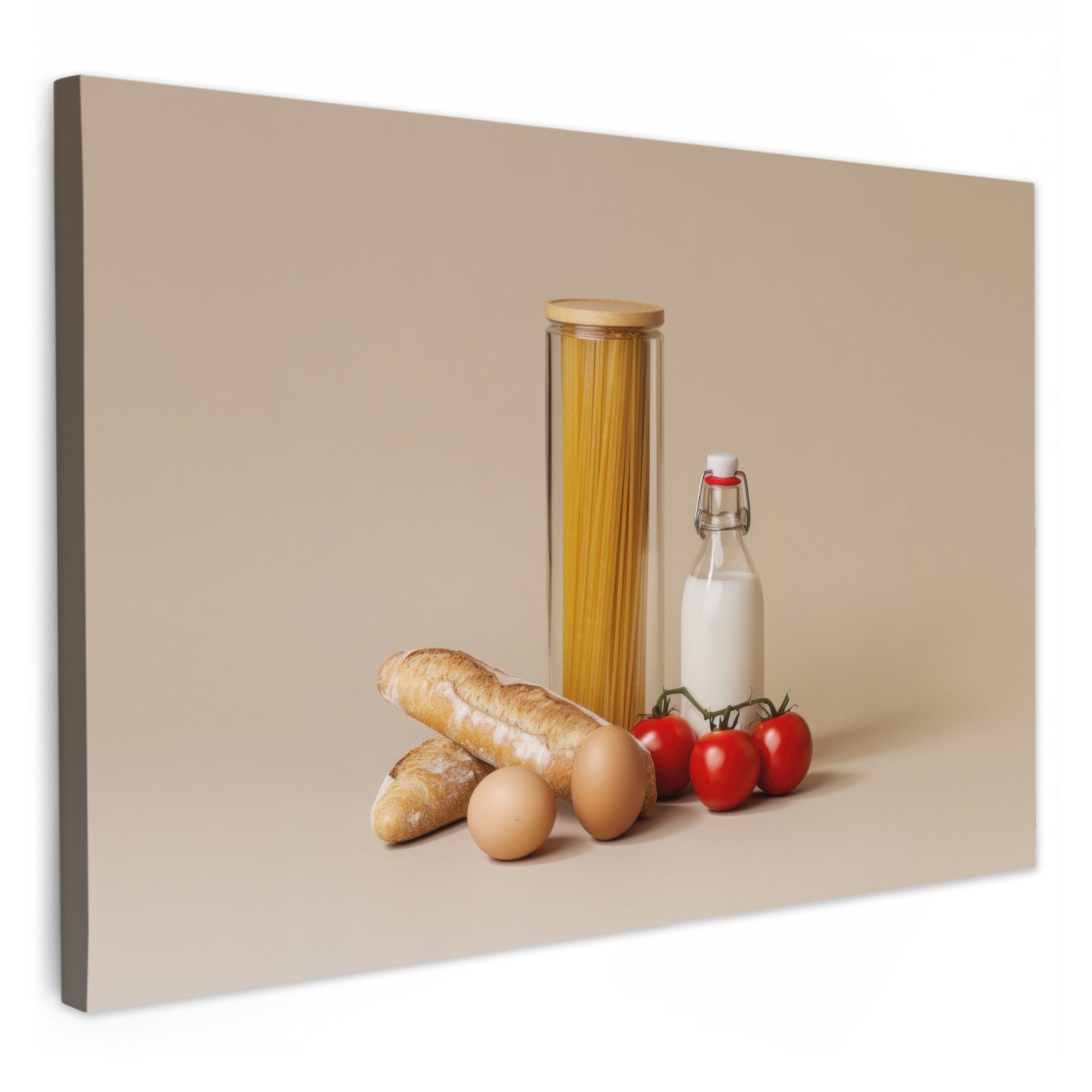 OneMillionCanvasses® Leinwandbild Spaghetti - Milch - günstig online kaufen