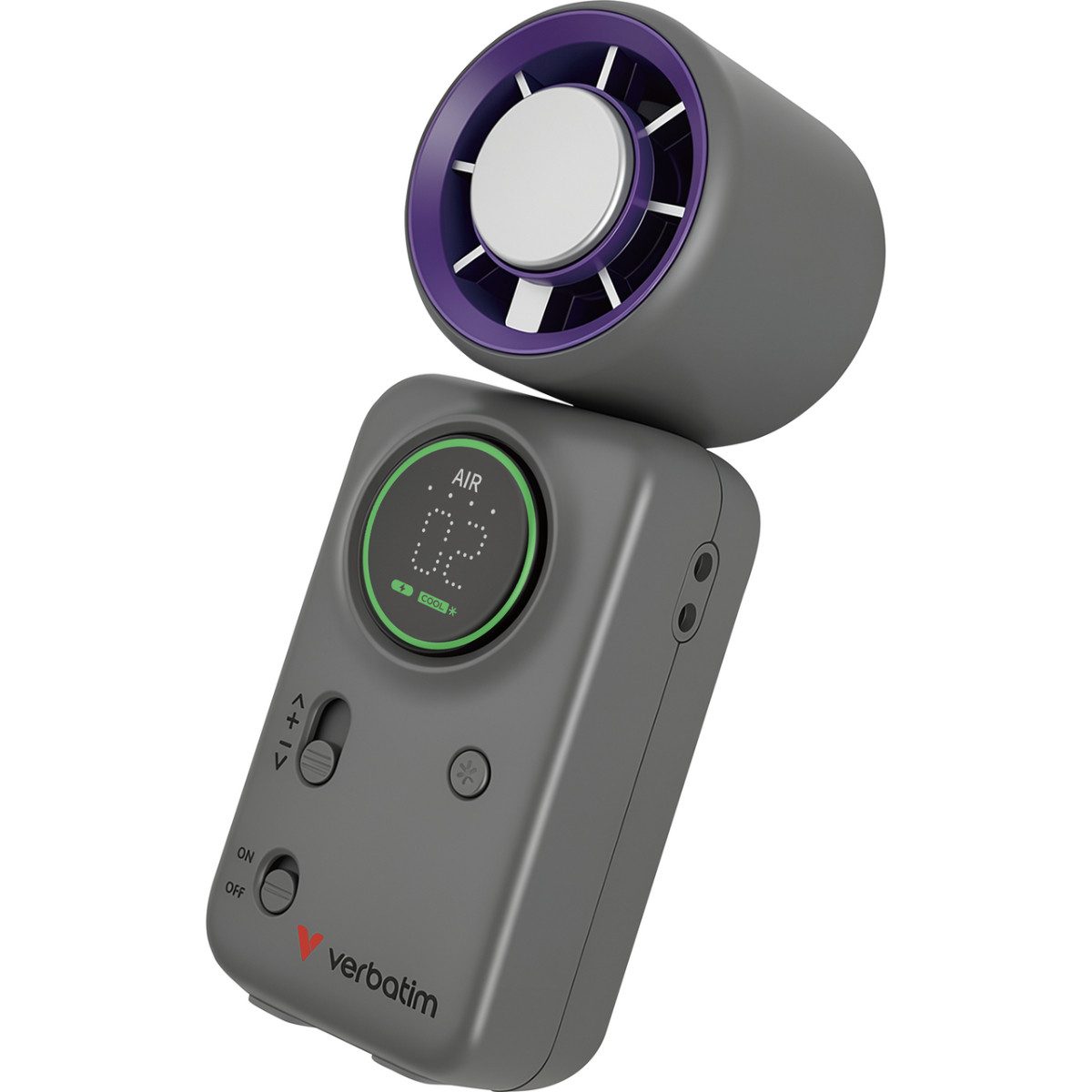 Verbatim Handventilator 32347, Aktive Kühlplatte, Digitaldisplay und klappbares Design