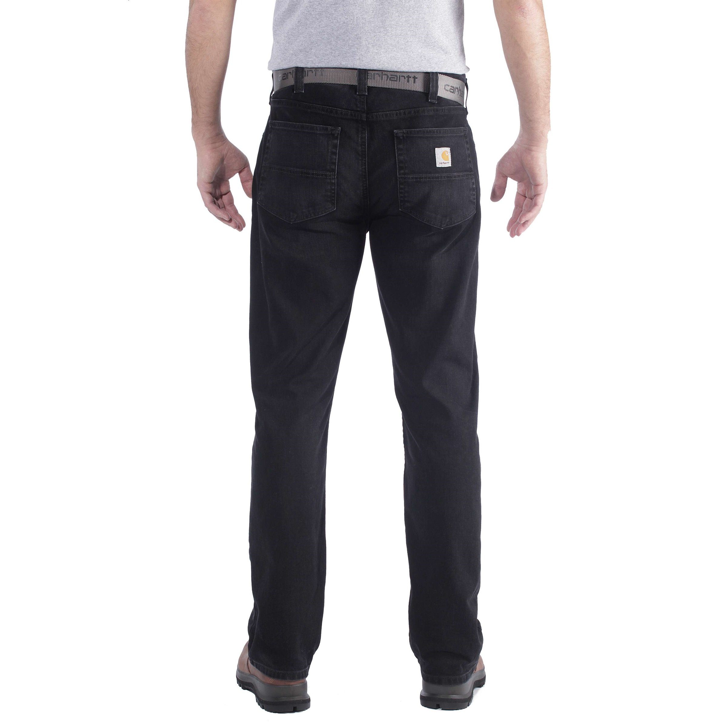 Straight Jeans Carhartt dusty Herren Relaxed Regular-fit-Jeans Flex Carhartt black Rugged
