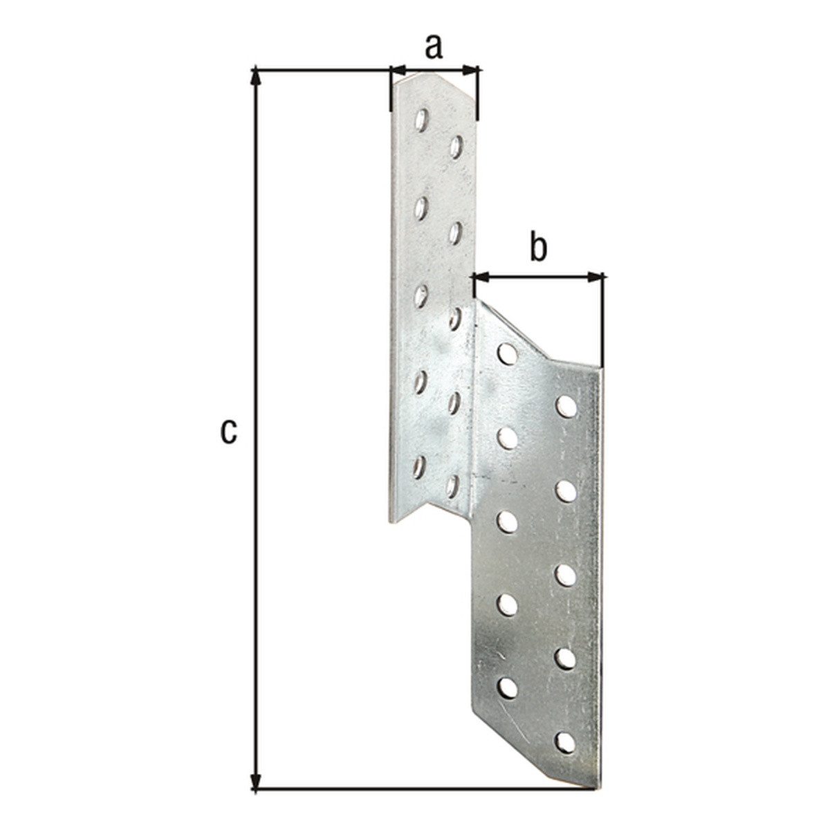 Alberts Sparrenpfettenanker Alberts Sparrenpfettenanker verzinkt 170 mm rechts 1 Stk., LxB: 170x32 mm, Verzinkt, (1-St)