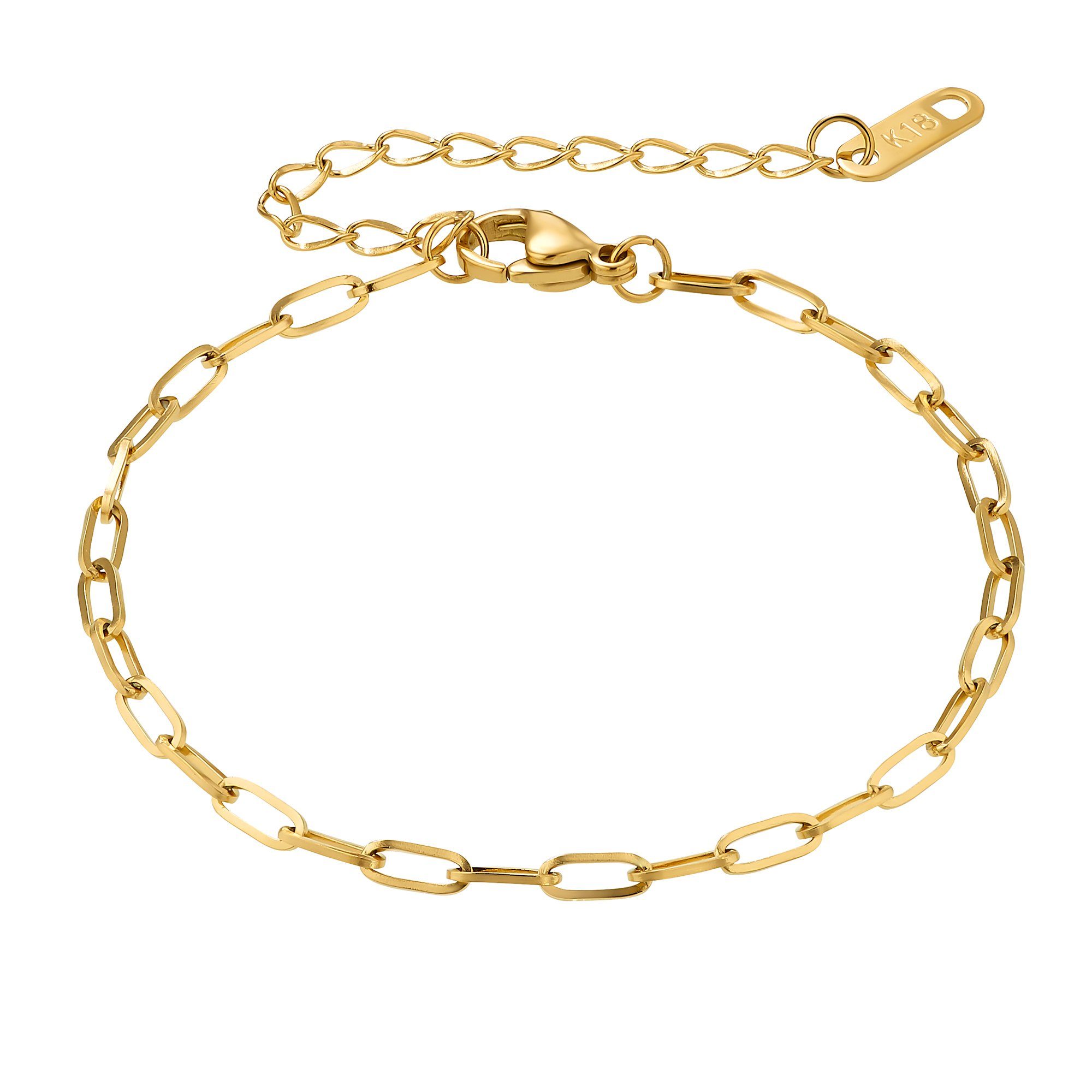 Heideman Armband Lana schwarz farben (Armband, inkl. Geschenkverpackung), Armkette für Frauen goldfarben