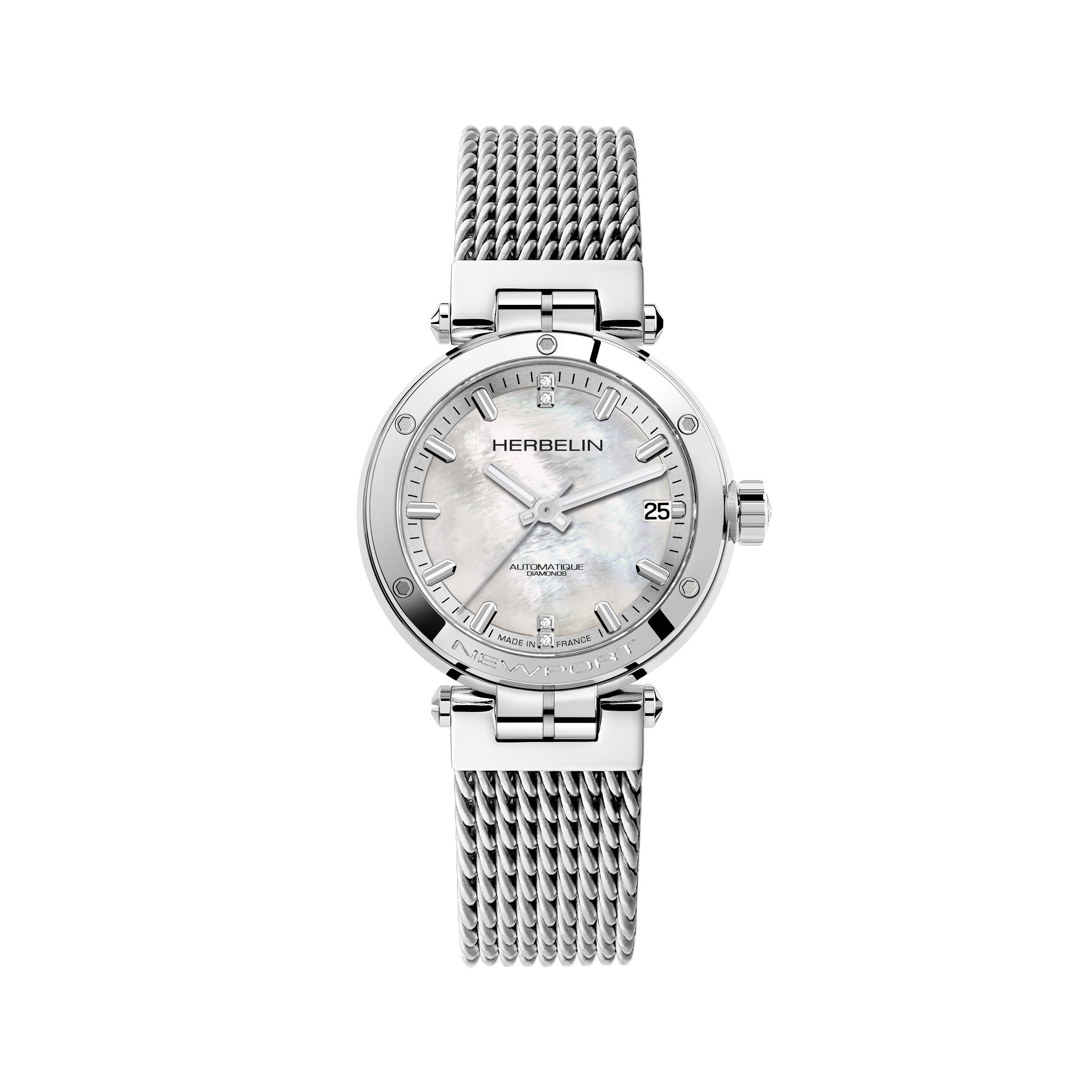Michel Herbelin Automatikuhr Michel Herbelin Damen Uhr 1658/89B Edelstahl Automatik, (1-tlg)