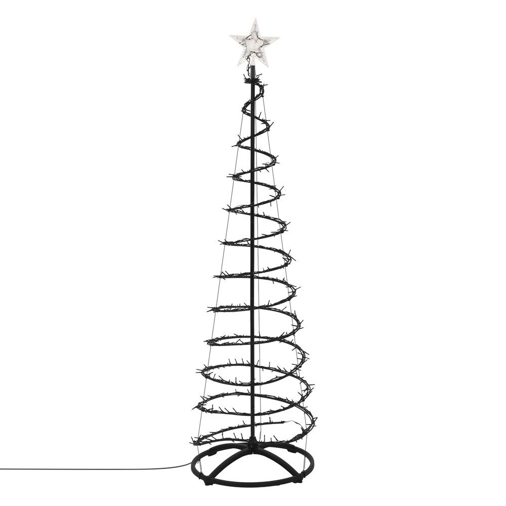 ECD Germany LED Baum LED Weihnachtsbaum Außen Weihnachtsdeko mit Beleuchtung Lichterbaum, Tannenbaum 180 cm mit Lichterkette Weihnachtsbeleuchtung Warmweiß