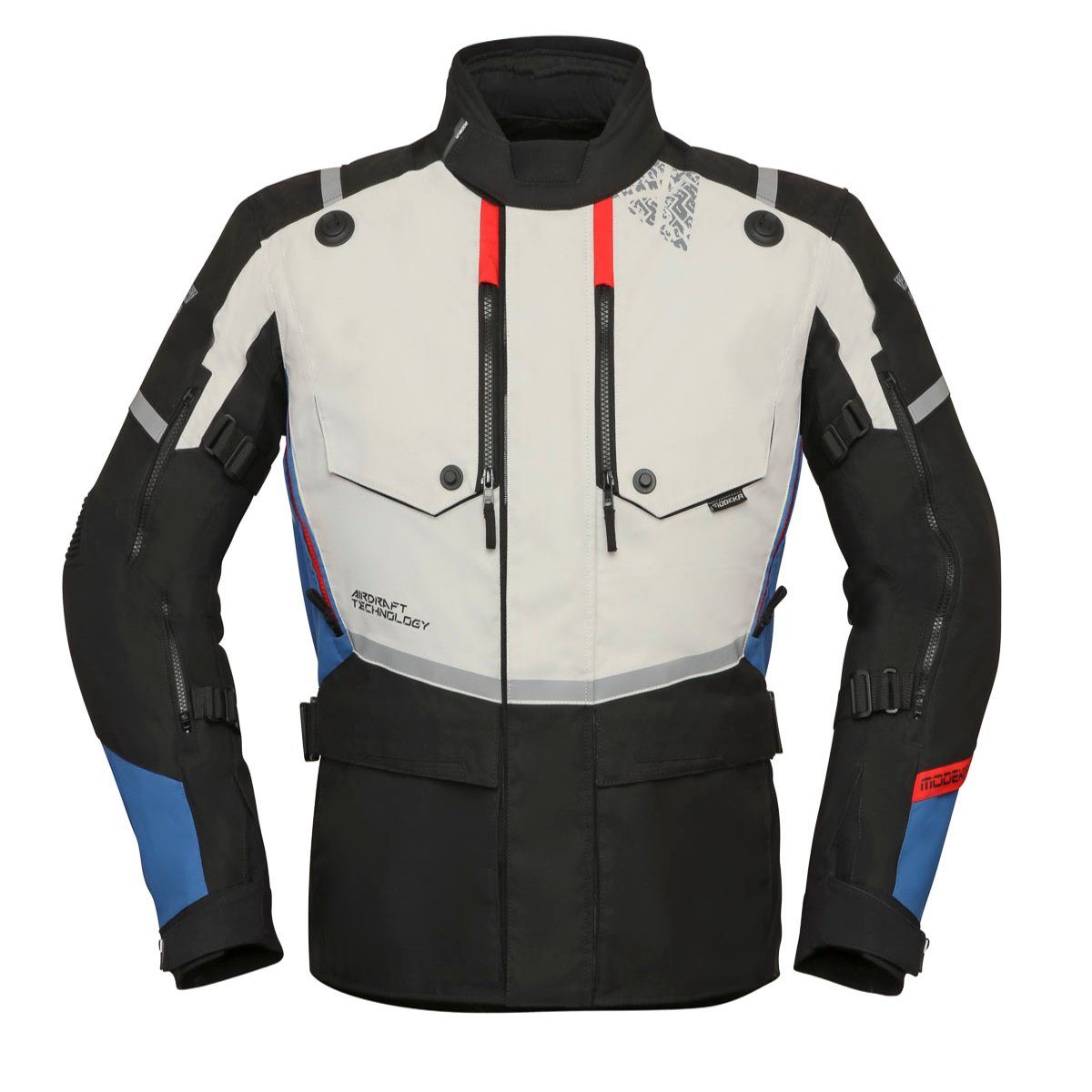 Motorradjacke blau Modeka hellgrau Textiljacke Trohn Modeka /