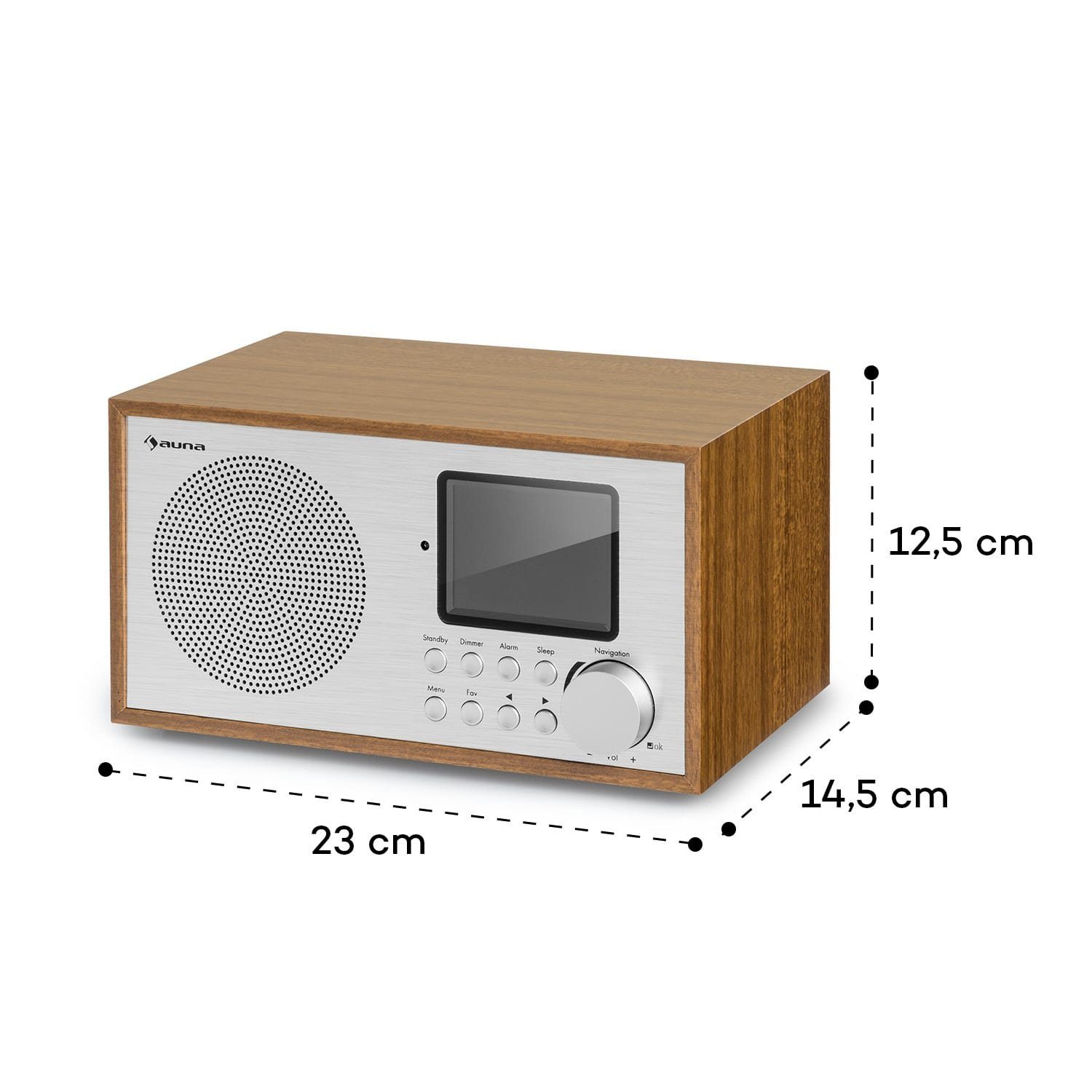 Plus W, Radio Radio Auna (DAB+;FM Küchenradio) Digitalradio Silver/Black Internetradio Mini Tuner;, WLAN 20 Star Bluetooth - DAB