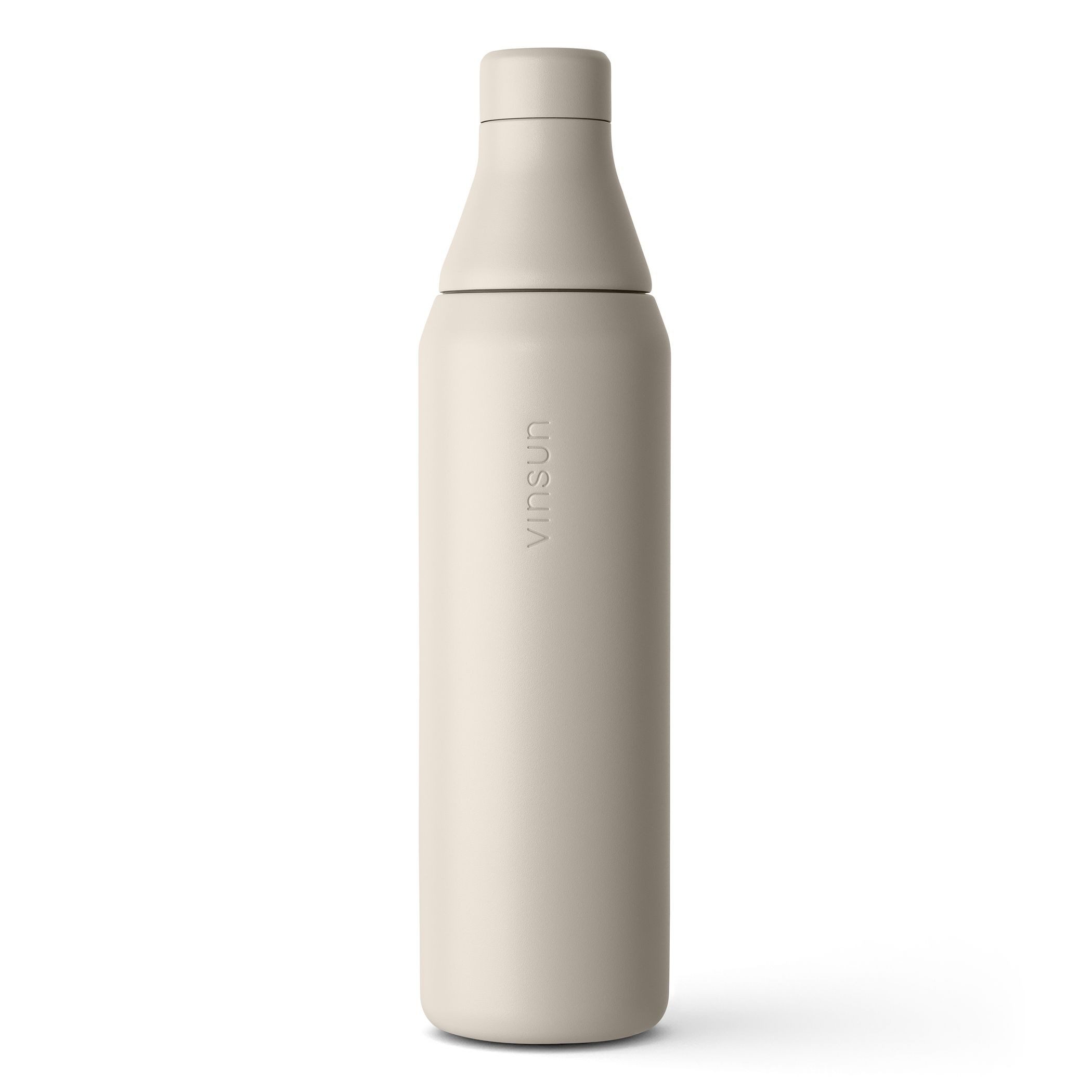 Vinsun Isolierflasche Edelstahl Trinkflasche 750ml doppelwandig isoliert Sprudel geeignet, BPA frei, auslaufsicher, kleine Trinköffnung und große Füllöffnung