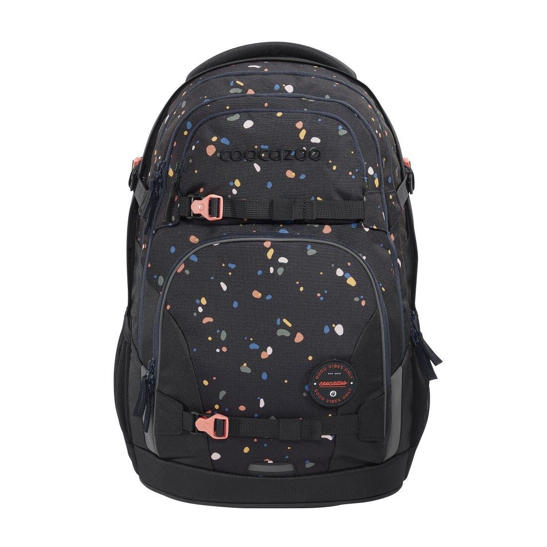 coocazoo Schulranzen PORTER „Sprinkled Candy“, schwarz/bunt, 2-teilig (2-tlg)