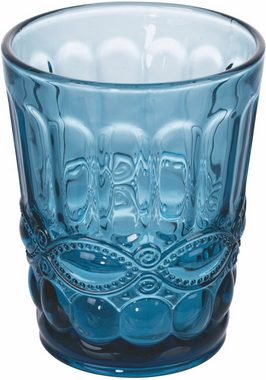 Villa d'Este Gläser-Set Nobilis Blau, Glas, Wassergläser-Set, 6-teilig, Inhalt 240 ml