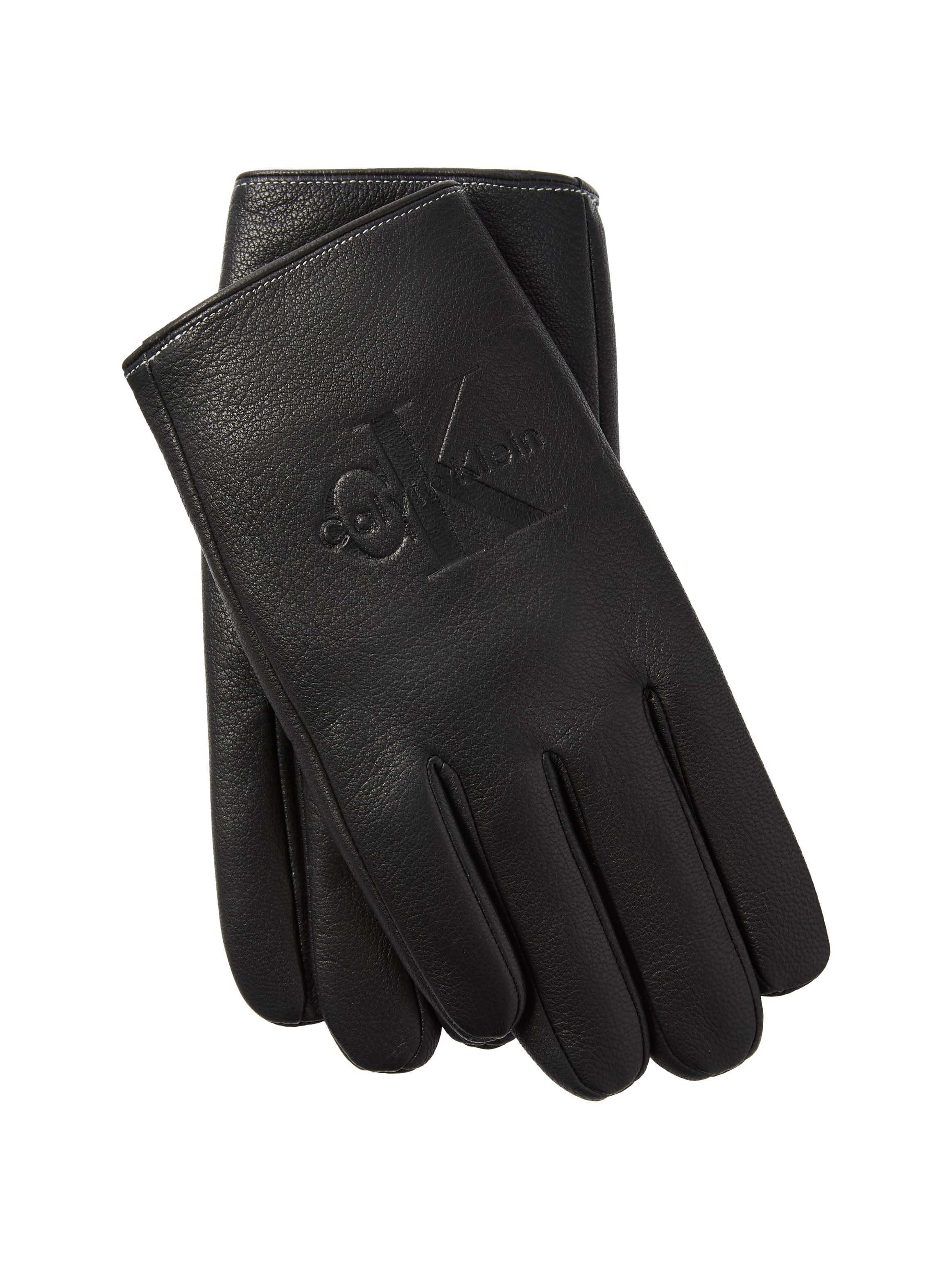 Calvin Klein Jeans Lederhandschuhe Regular fit mit Druckknopf