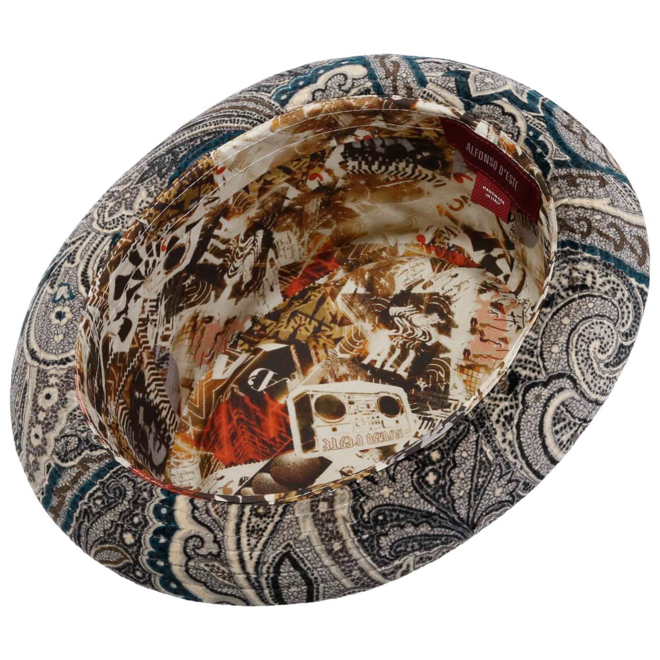 Alfonso D´Este Fedora (1-St) Baumwollhut mit Futter, Made in Italy