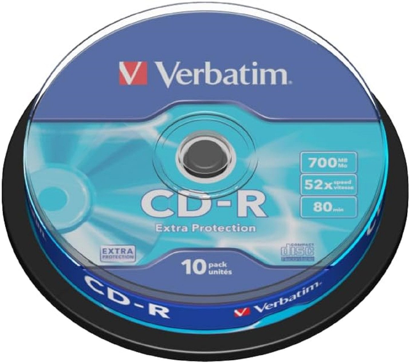 Verbatim CD-Rohling CD-R Medien 80Min/700MB/52x zuverlässige Datensicherung