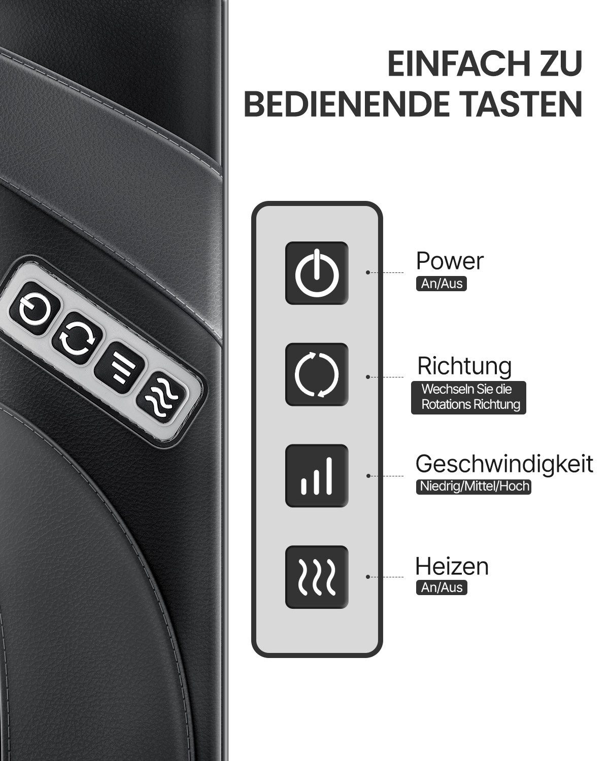 RENPHO Nacken-Massagegerät Shiatsu Nacken-& Schultermassagegerät U-Neck Go SNM067, Shiatsu Tiefenentspannung für Nacken & Schultern, jederzeit & überall – Bild 5 von 5
