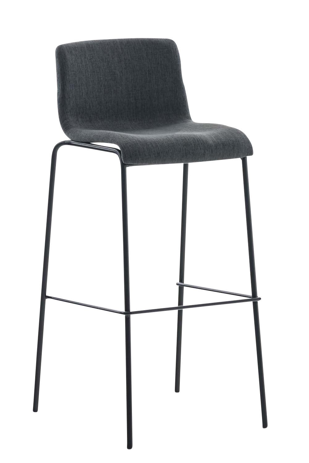 Barhocker Barhocker Hoover Stoff 4-Fuß Gestell schwarz