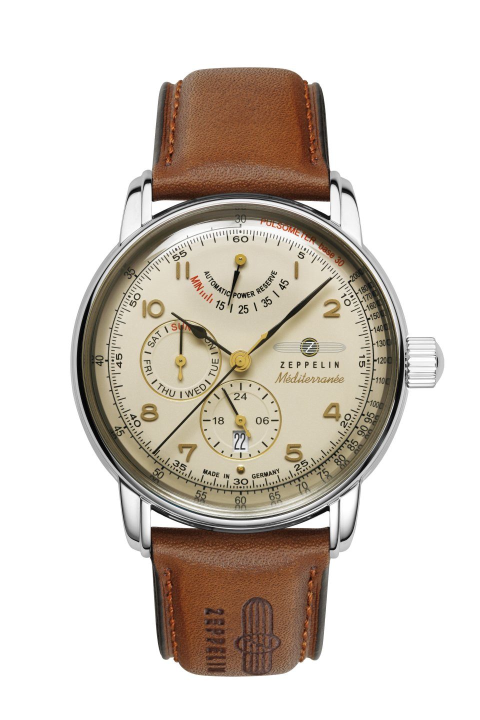 ZEPPELIN Automatikuhr Herrenuhr Zeppelin Méditerranée Automatik mit Gangreserveanzeige
