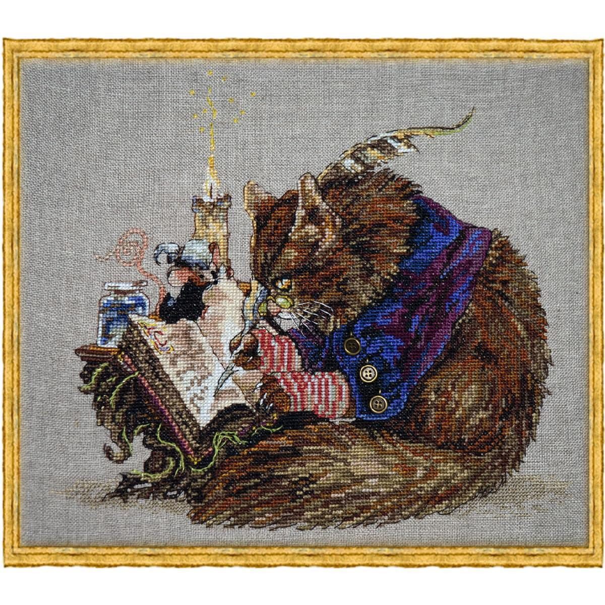 Kreativset Nimue Kreuzstich Set "Calligraph", Zählmuster, 103K, 24,5x22cm