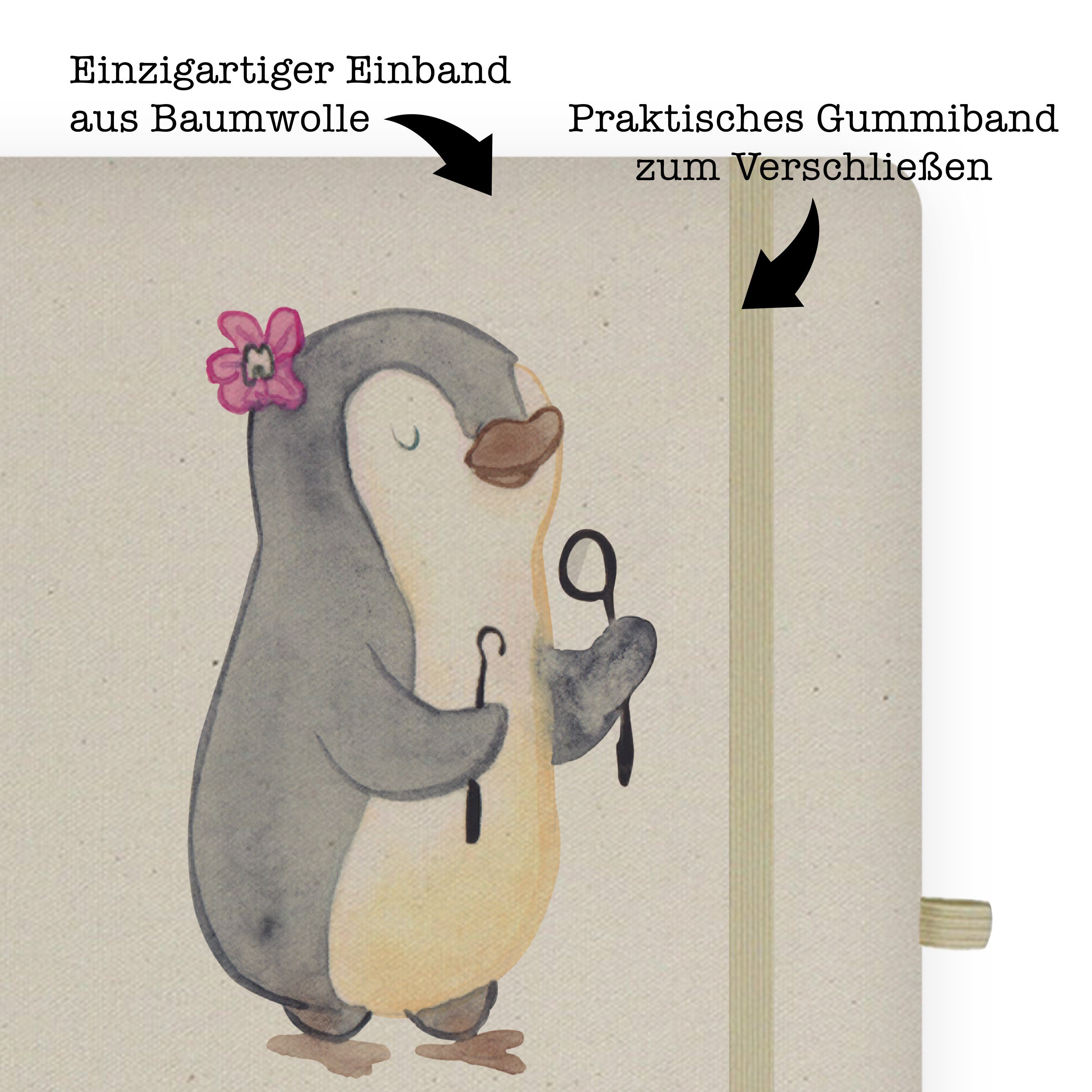 Zahntechnikerin mit Geschenk, Notiz Transparent - Herz Mr. Panda - & Panda & Notizbuch Mrs. Mrs. Mr. Schreibheft,