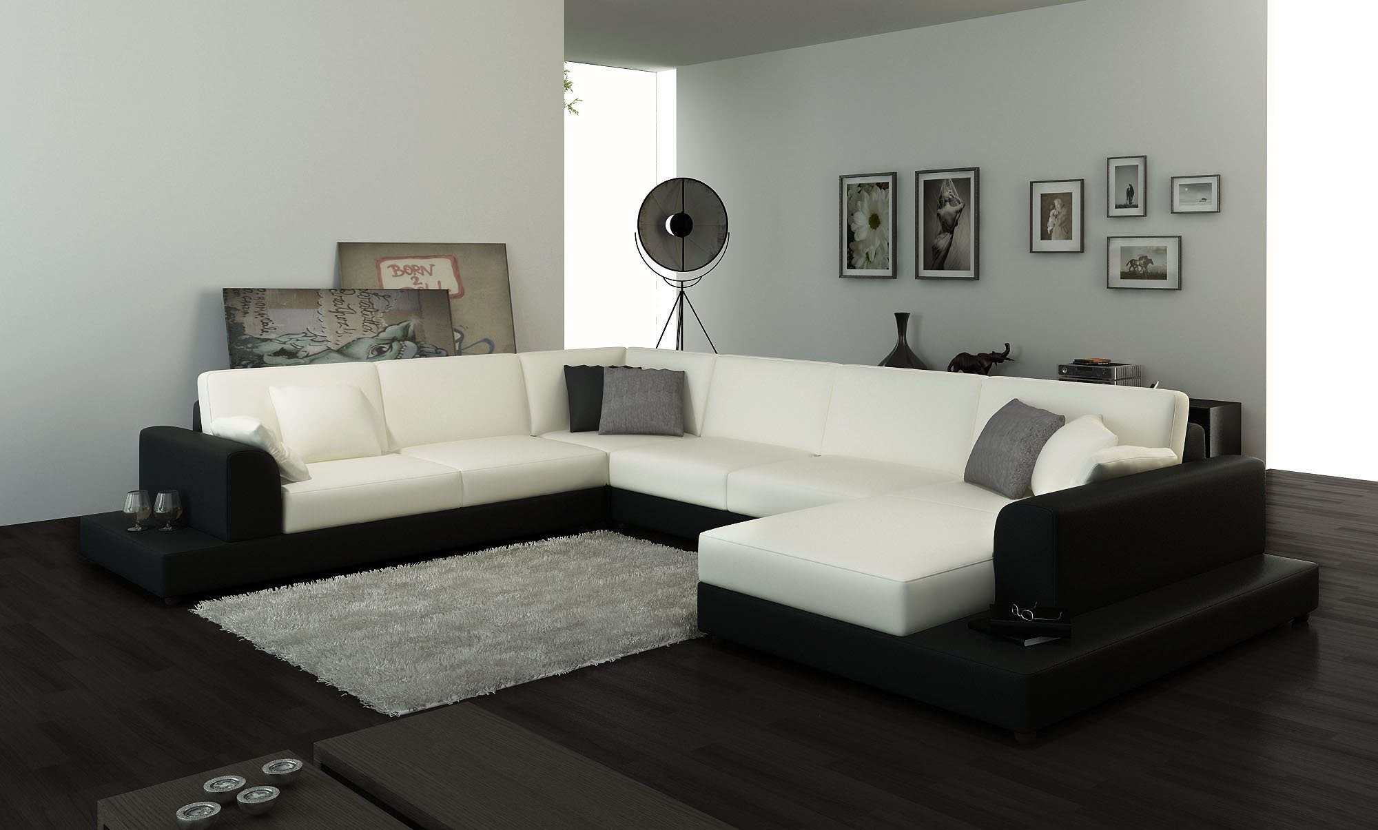 JVmoebel Ecksofa U-Form Wohnlandschaft Luxus Sofa moderne Couch Stilvolles Design Neu, Made in Europe