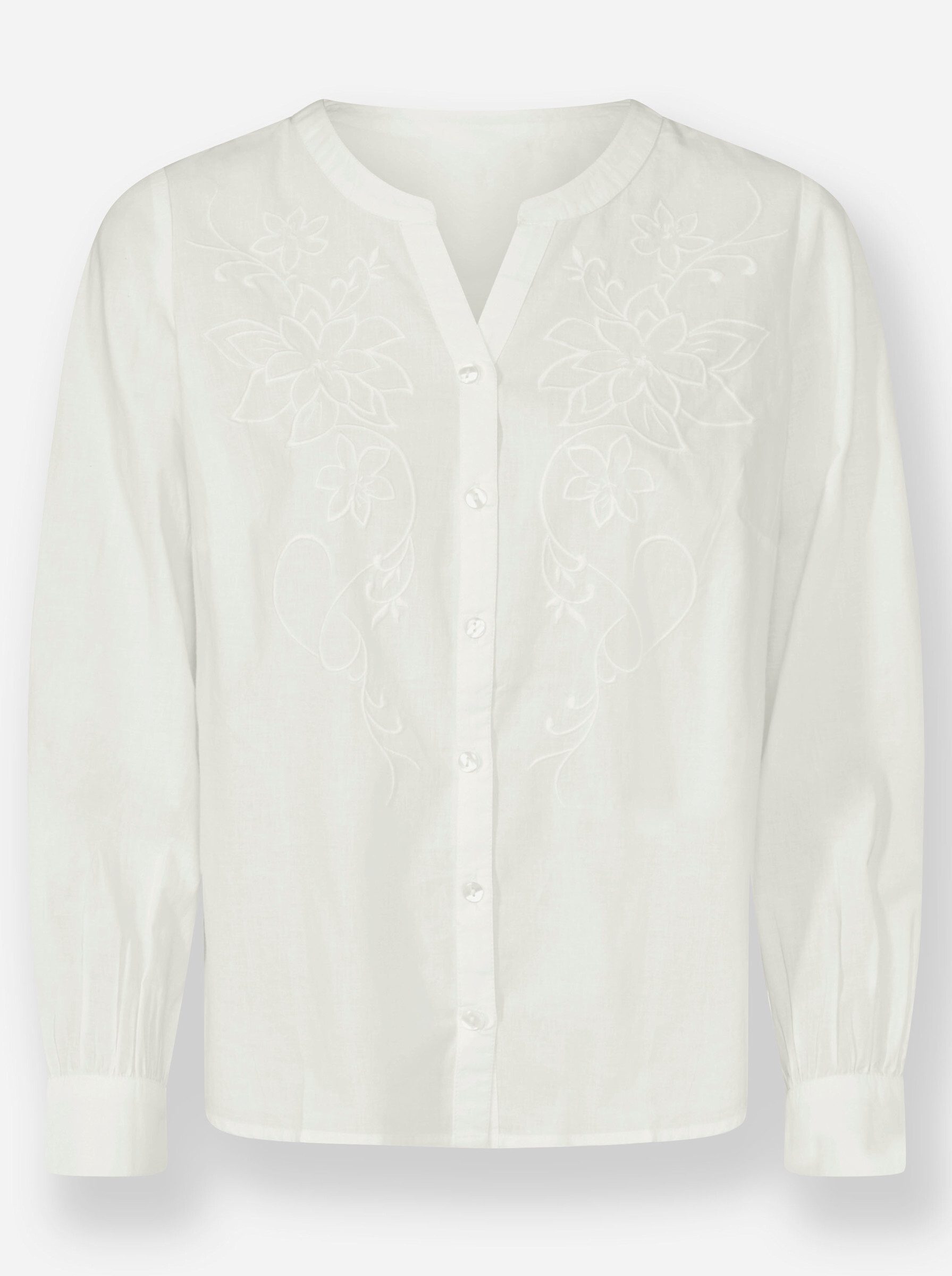 Witt Klassische Bluse Baumwoll-Bluse Langarm