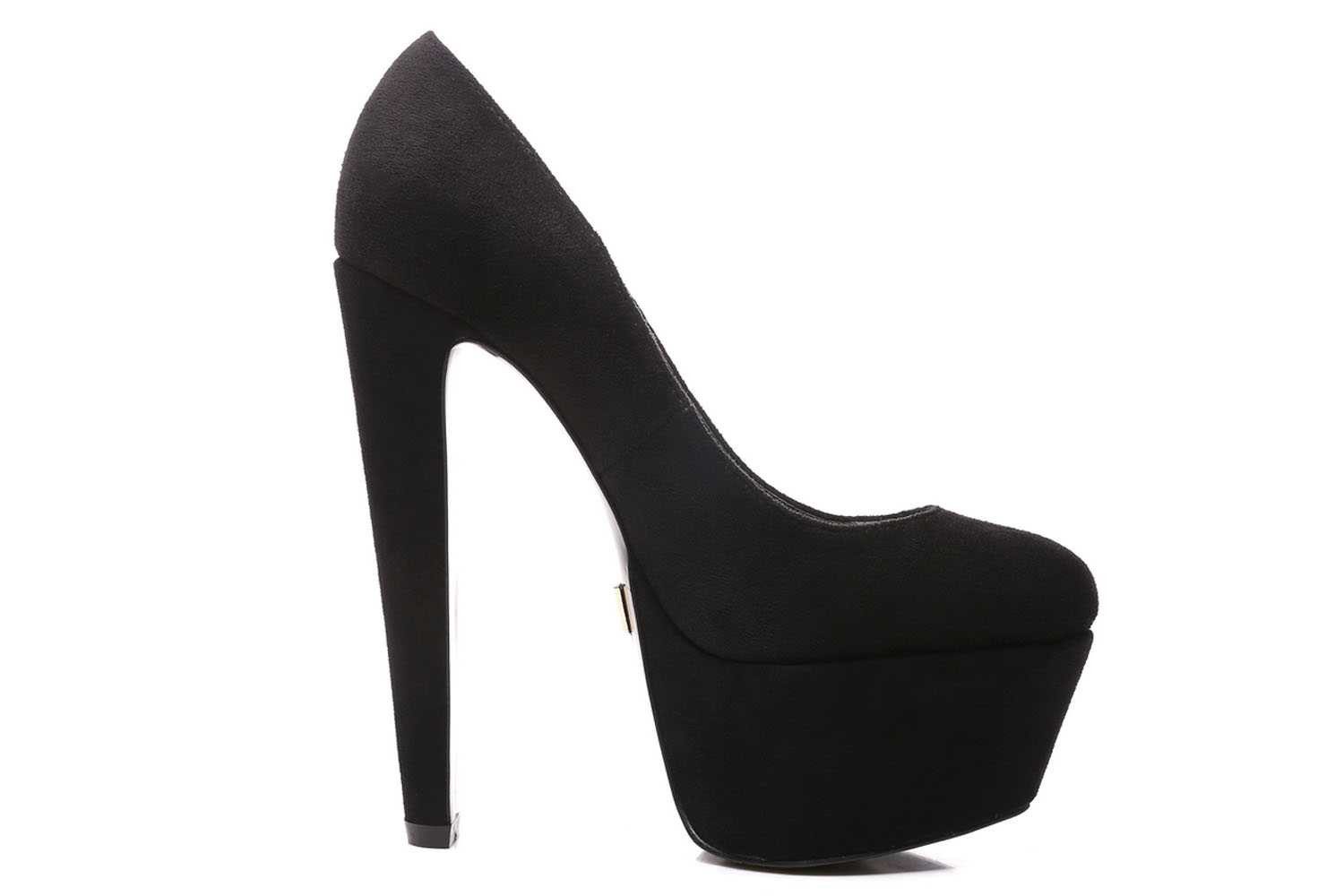 Giaro Samy Black Velour High-Heel-Pumps