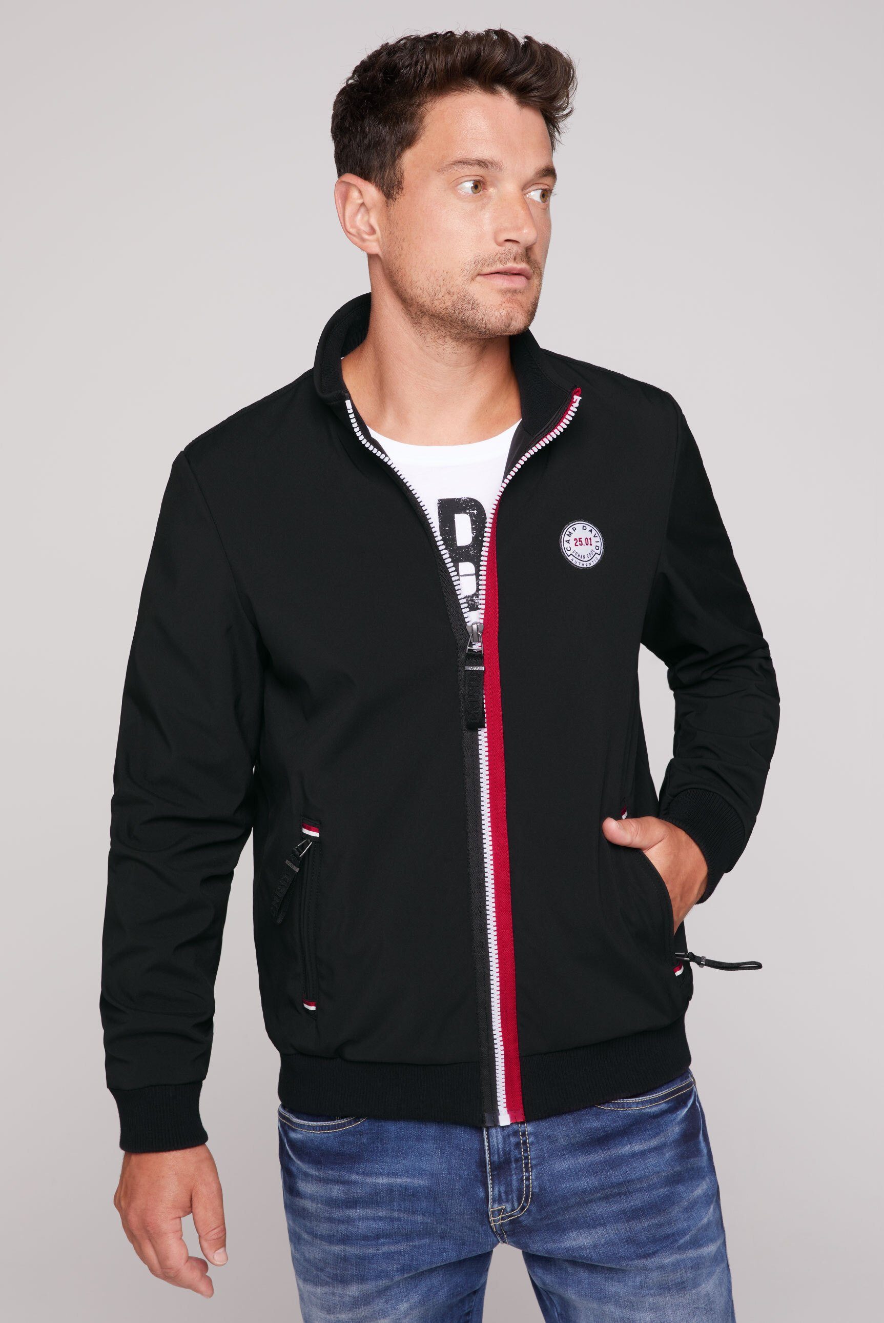 CAMP DAVID Softshelljacke (1-St), Elastischer Bund/Saum online kaufen | OTTO