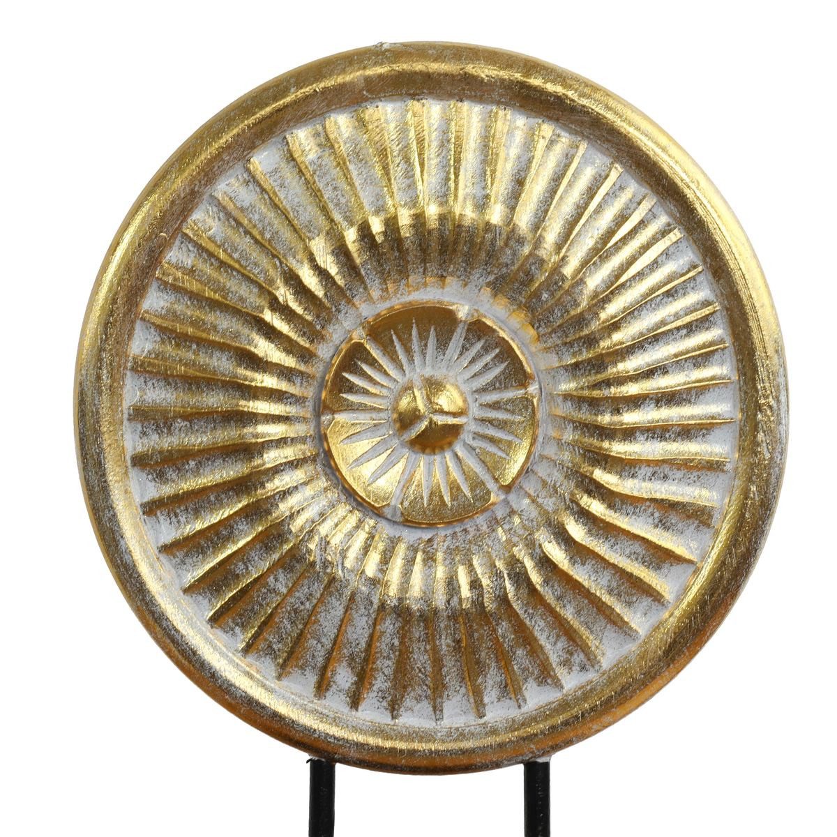 Oriental Galerie Dekofigur Goldenes Mandala Symbol Skulptur auf Sockel Groß günstig online kaufen